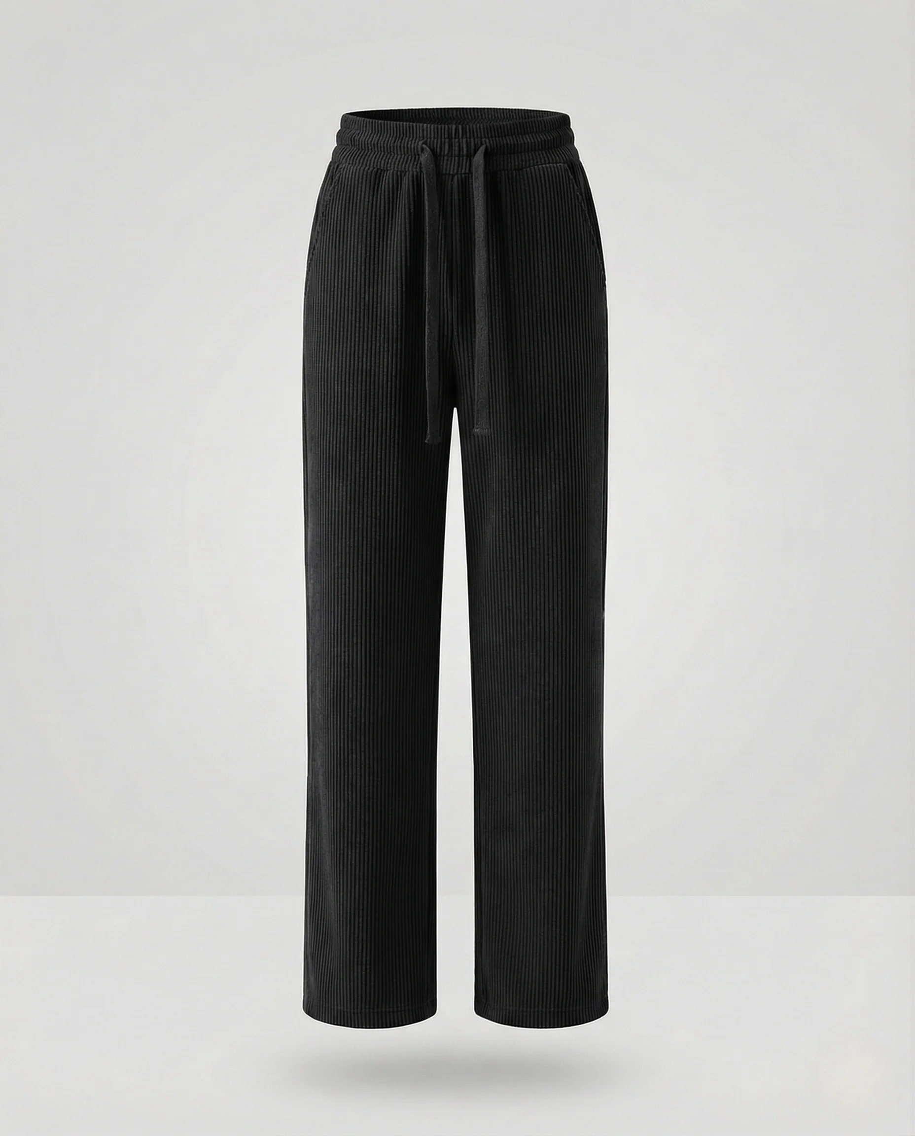 Damen Thermo Cordhose Hochgeschnitten mit Elastischem Bund und Weitem Bein - Image 7