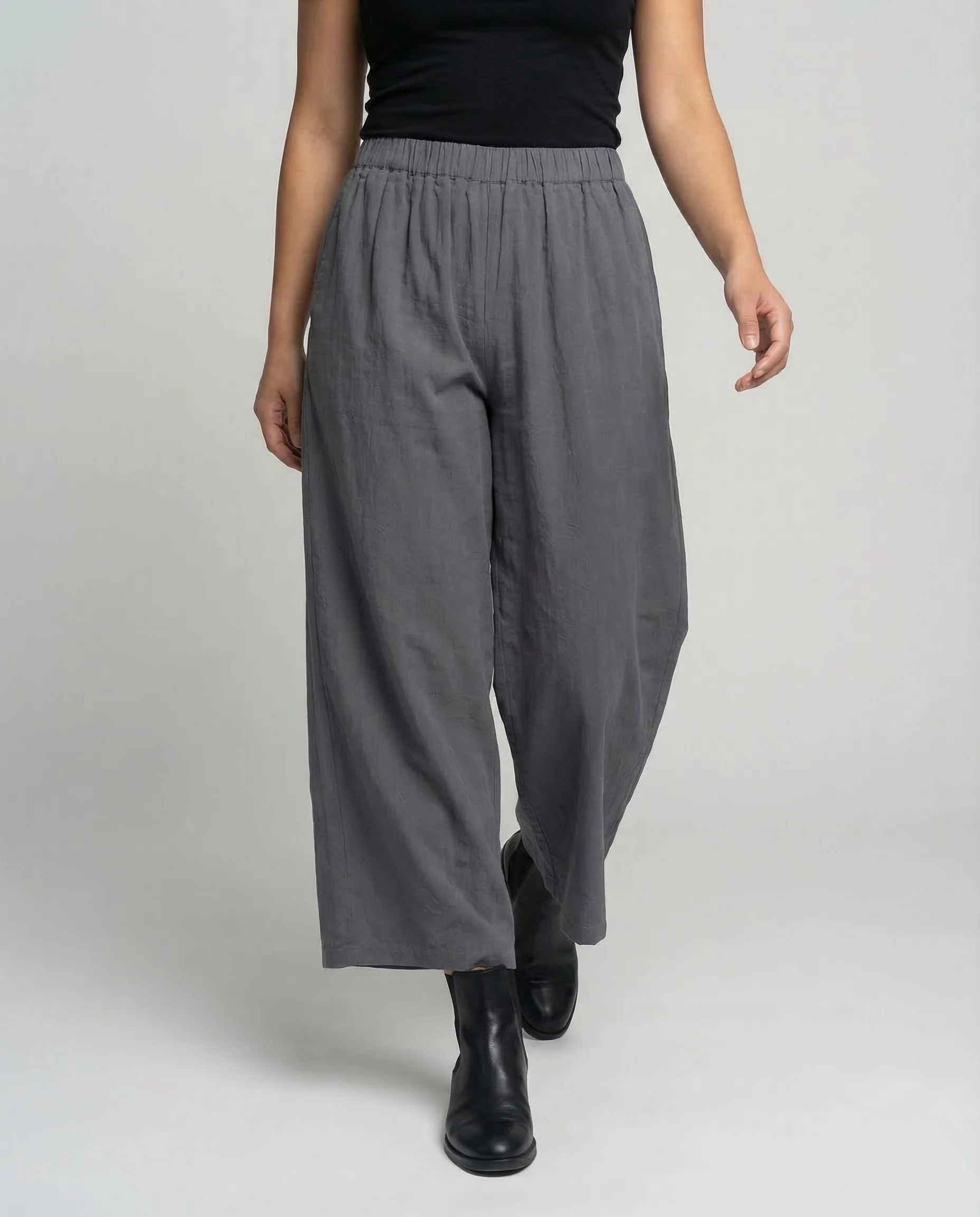Damen Culotte Hose Gekreppt - Image 2