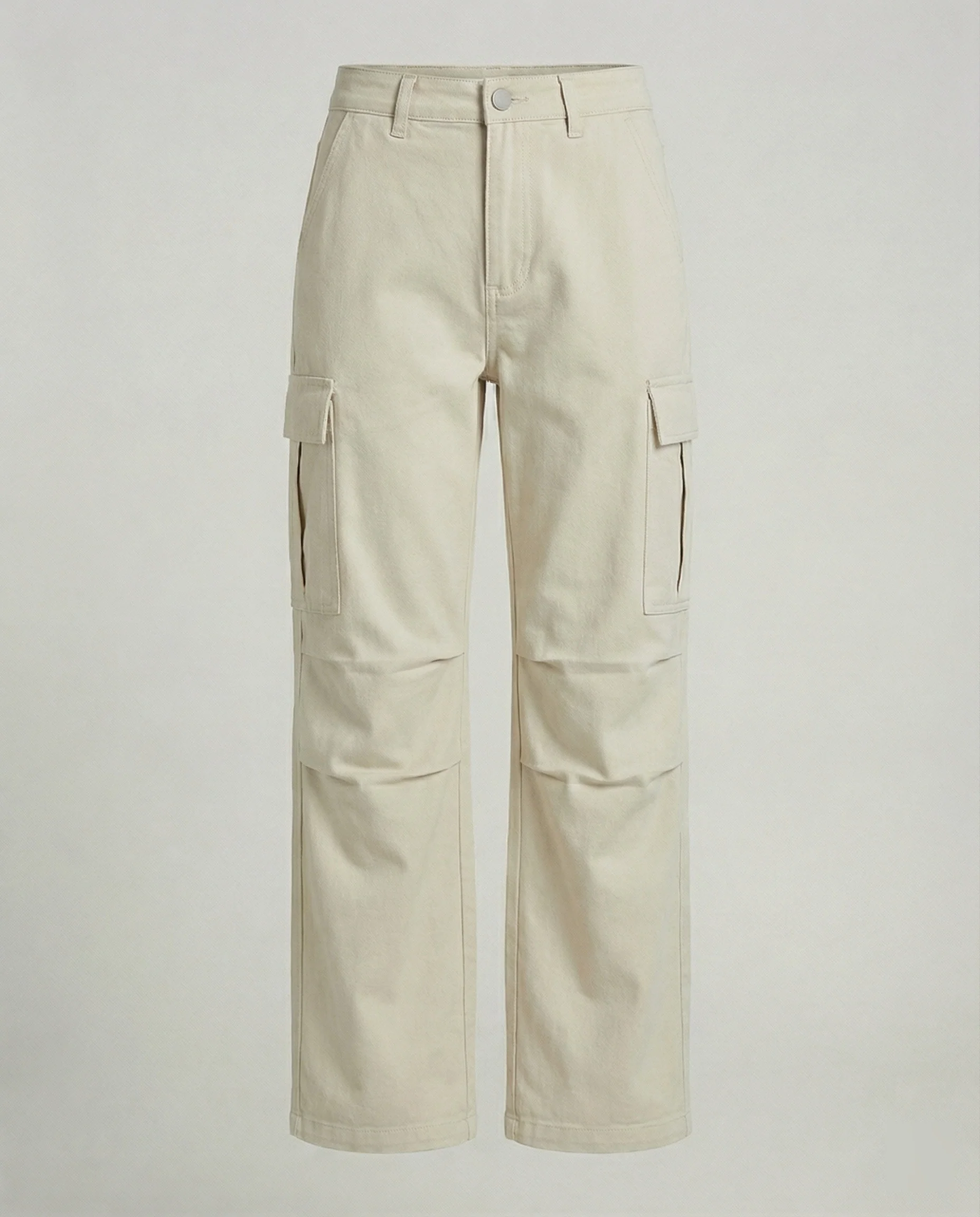 Gerade geschnittene Cargohose im Arbeitslook mit tiefem Schritt, Knie-Teilungsnaht und großen Klappentaschen Heidi-Mode - Image 6