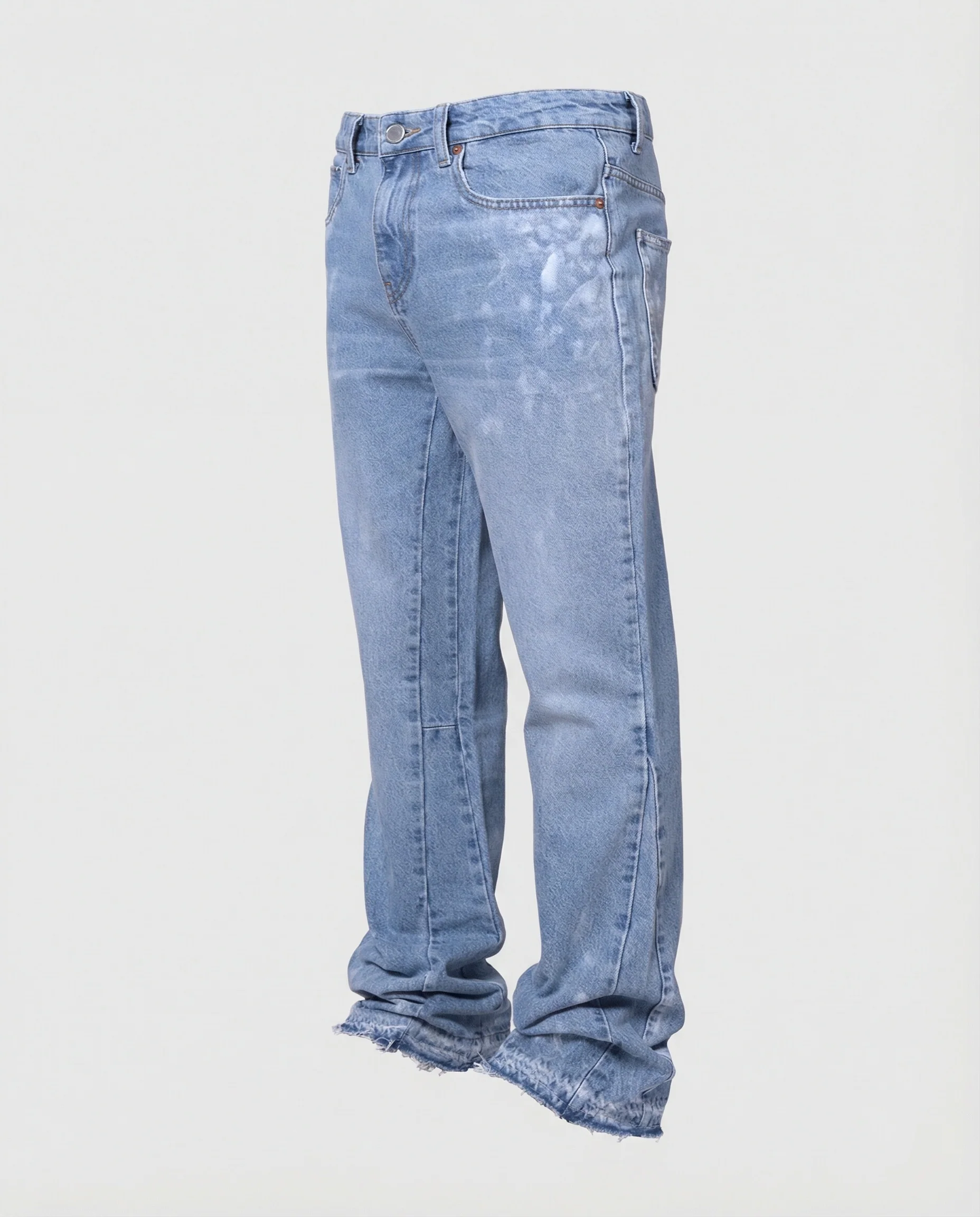 Damen High Waist Jeans mit Fransen Saum - Image 5
