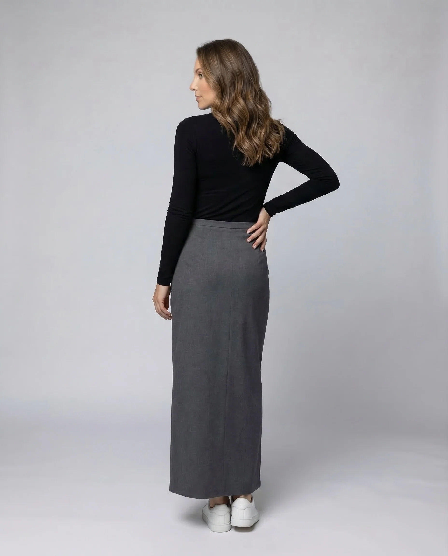 Damen Maxirock Schlitz Elegant - Image 4