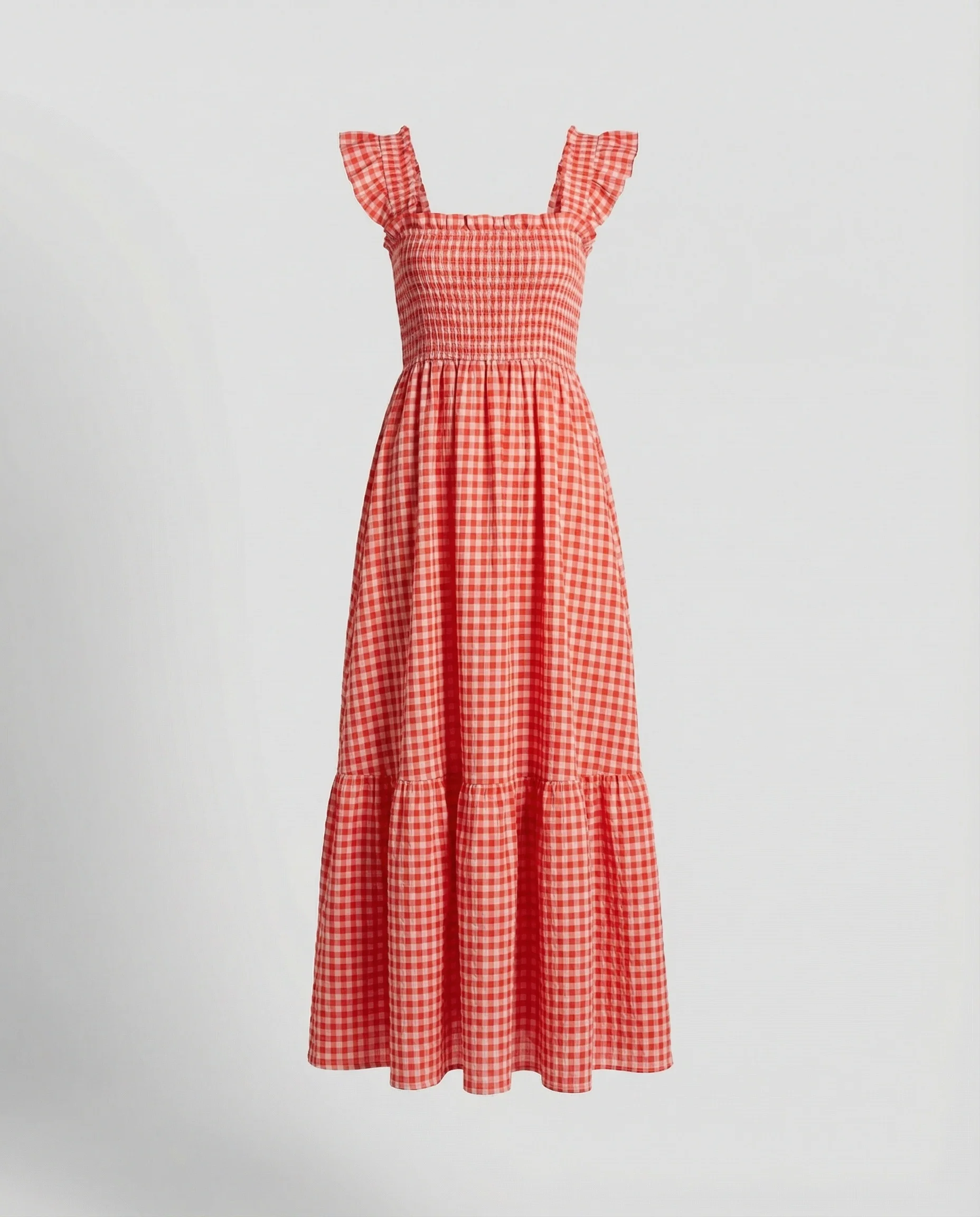 Damen Maxikleid gerafft mit Volants - Image 10