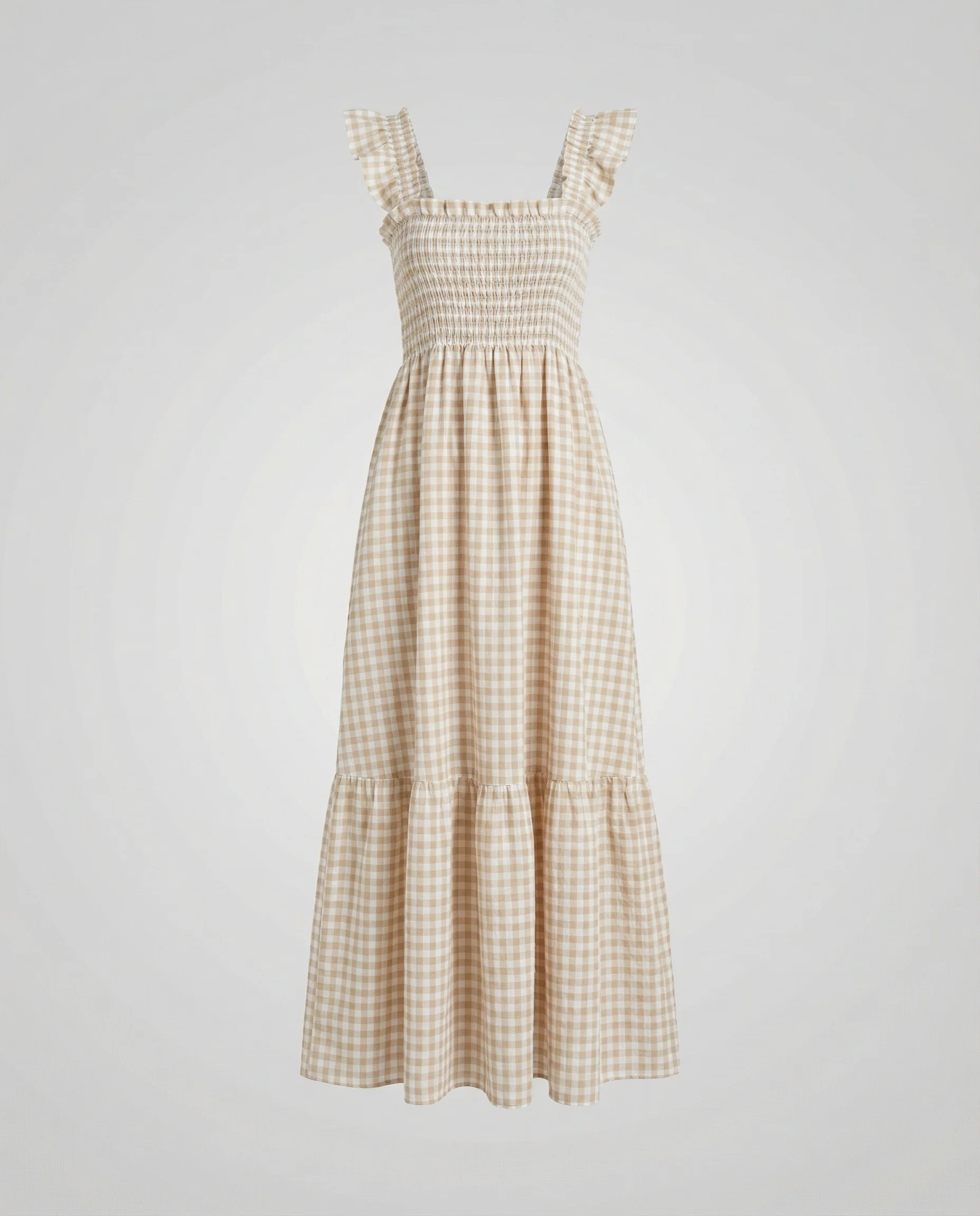 Damen Maxikleid gerafft mit Volants - Image 11