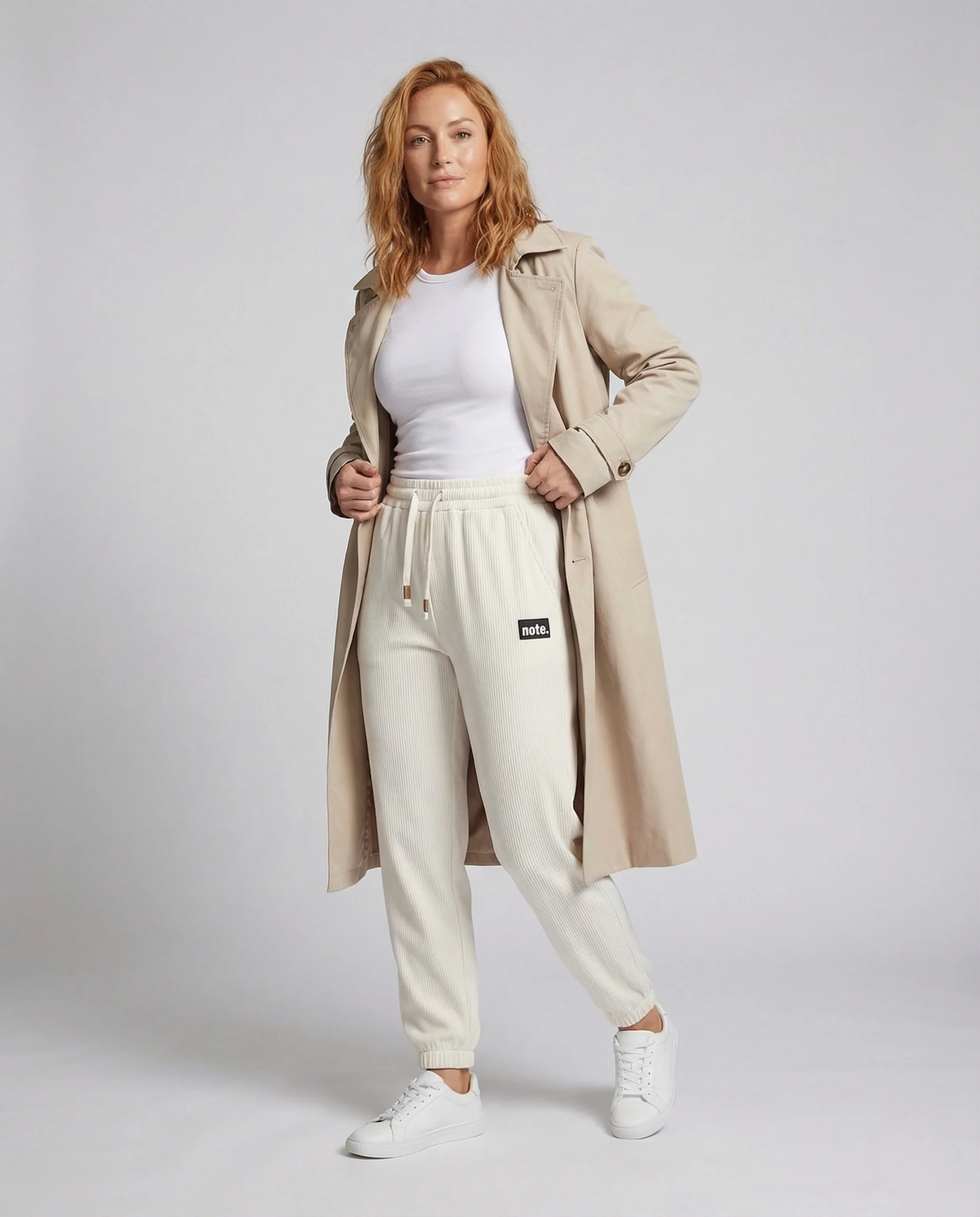 Damen Jogginghose Ripp Tunnelzug