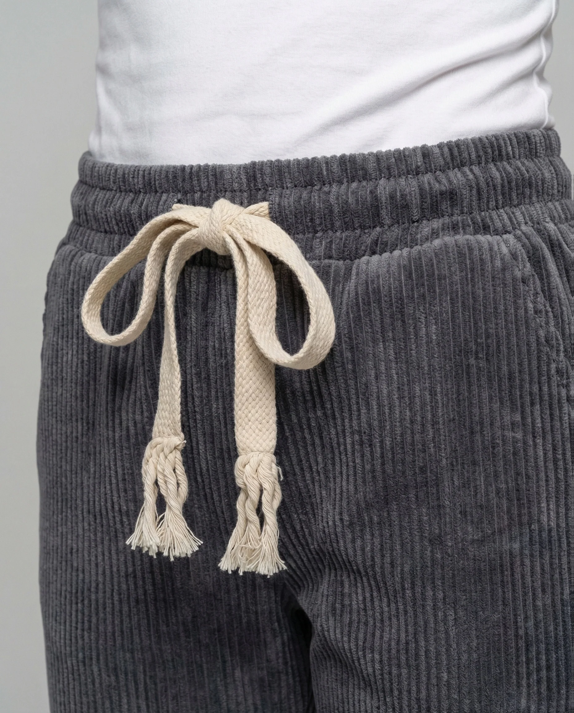 Damen Gerippte Loungehose mit Tunnelzug - Image 4