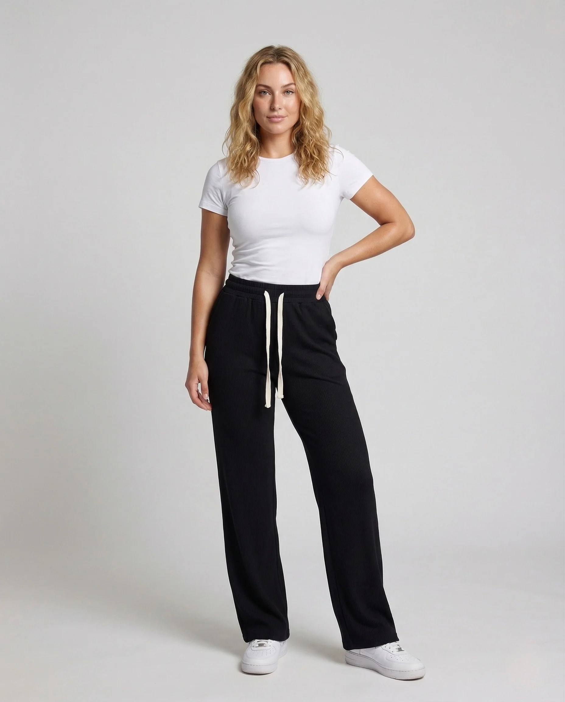 Damen Thermo Jogginghose Gerippt Teddyfutter Elastischer Bund