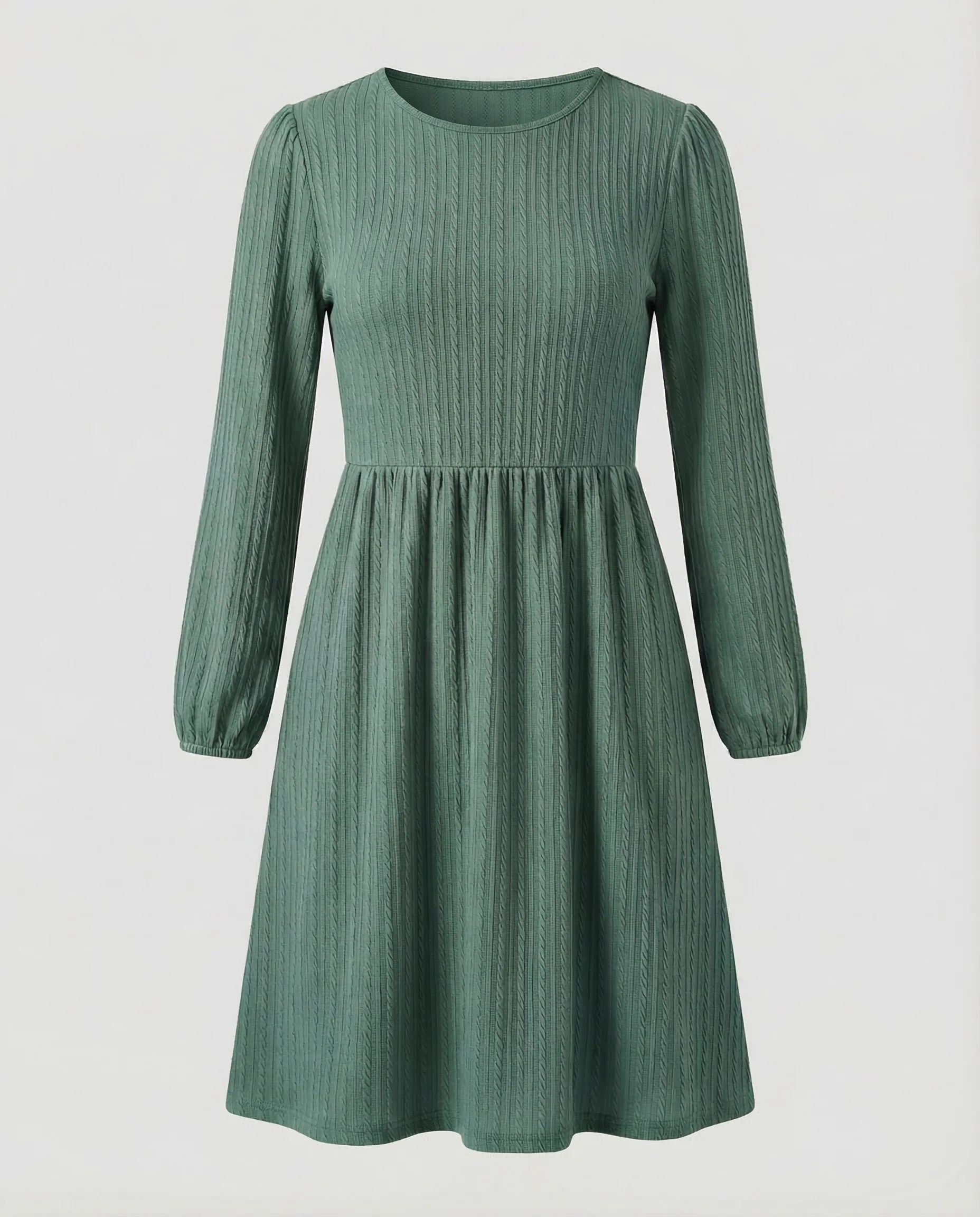 Freizeitkleid Damen Strickkleid A-Linie - Image 6