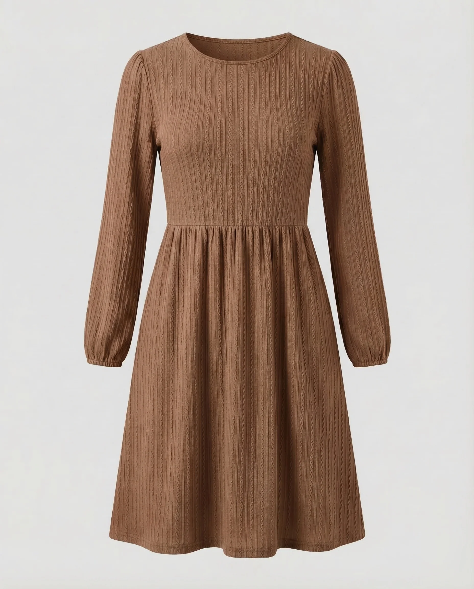 Freizeitkleid Damen Strickkleid A-Linie - Image 7