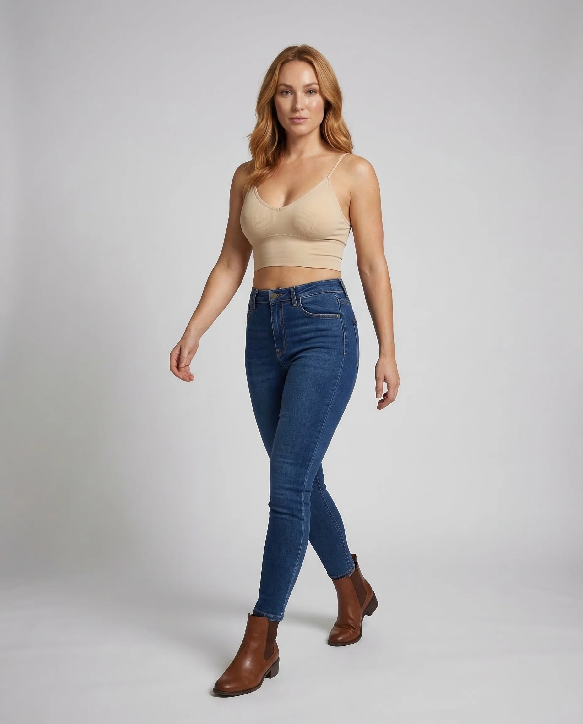 Damen Ripp Bustier Top