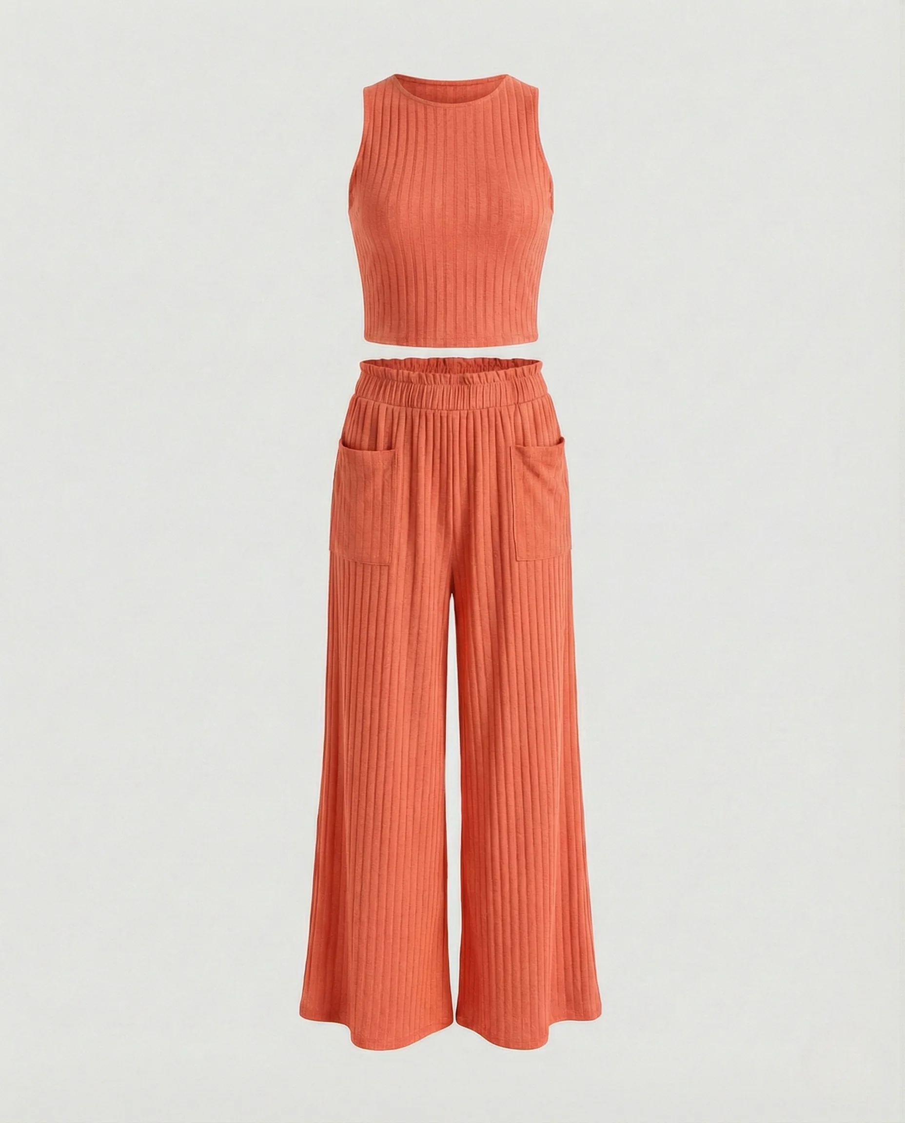 Damen Zweiteiler Set Strick mit Hose - Image 7