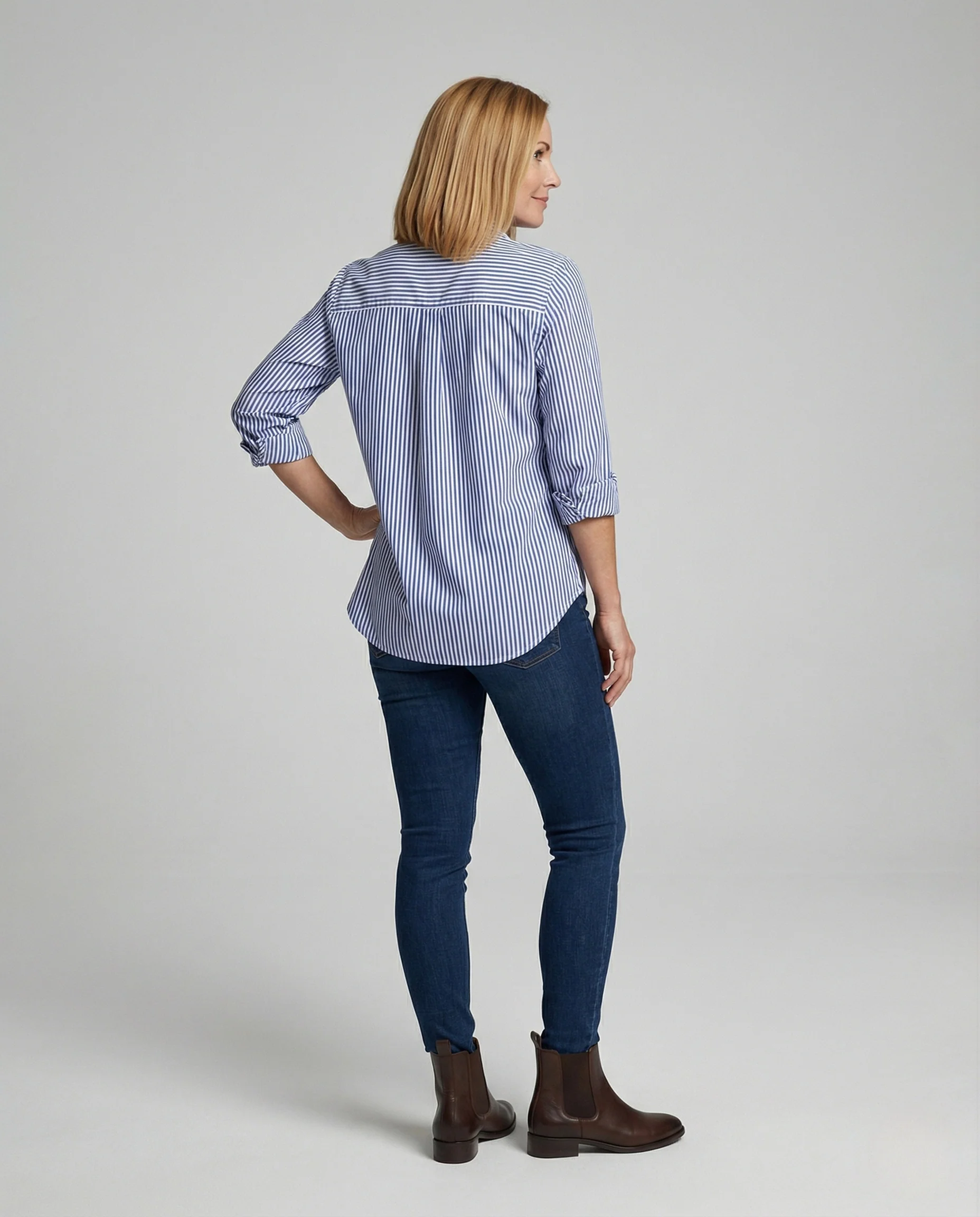 Damen Bluse Oversize gestreift - Image 3