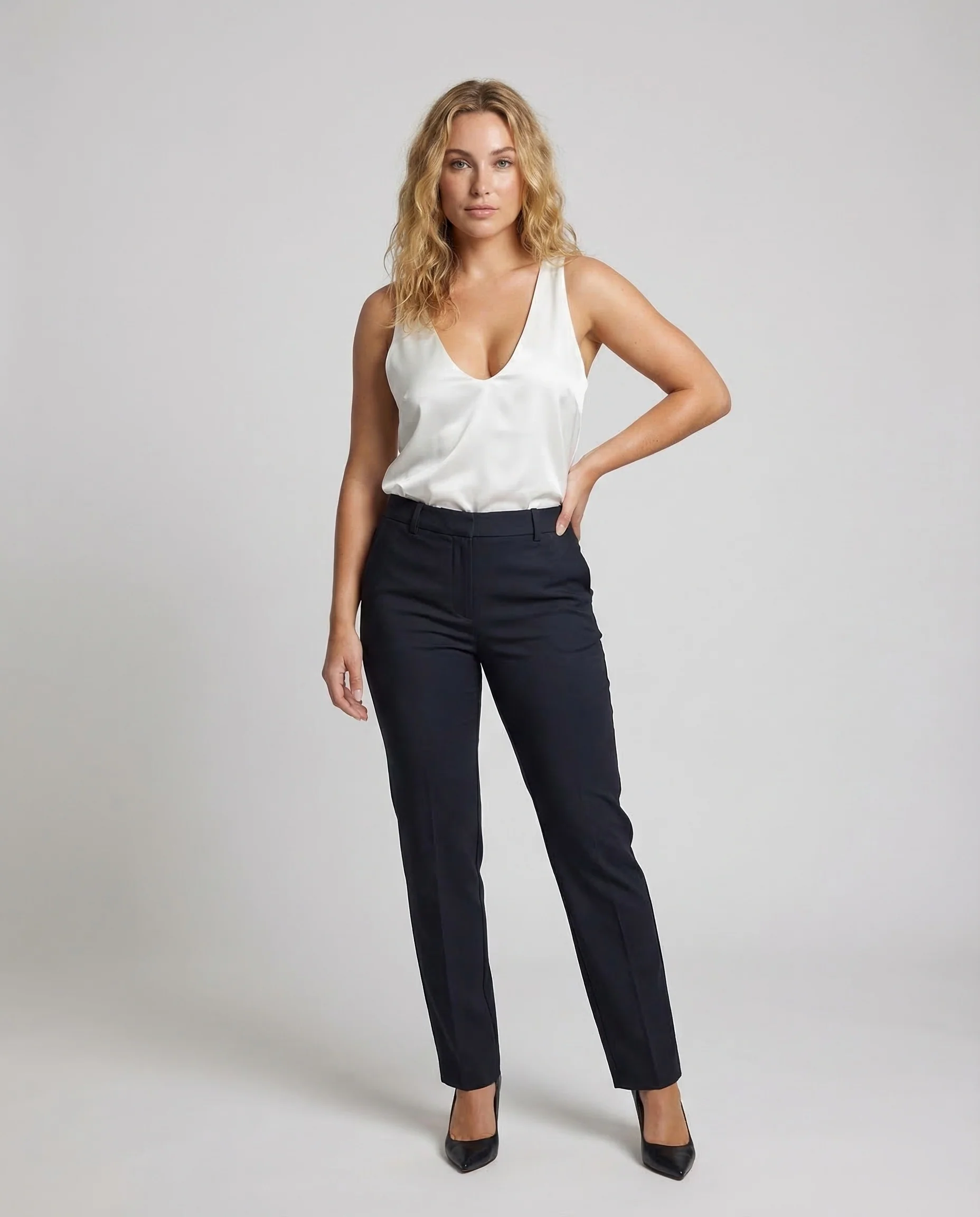 Damen Camisole Glanz U Ausschnitt - Image 2