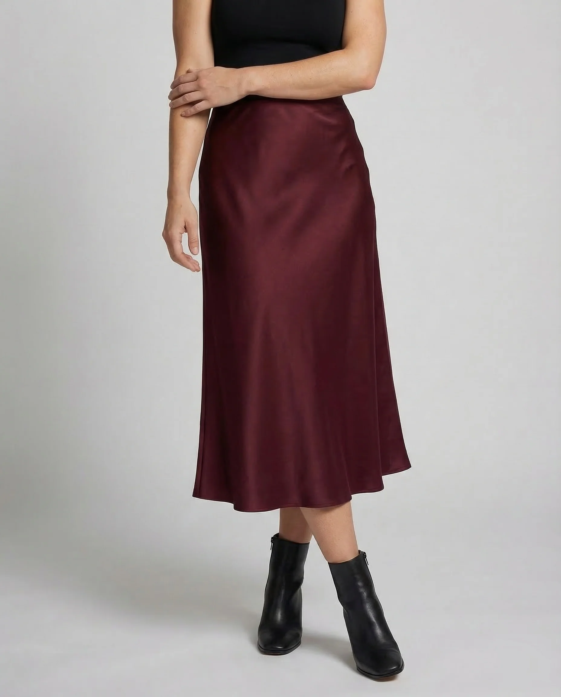 Damen Satin Maxirock Minimal - Image 2