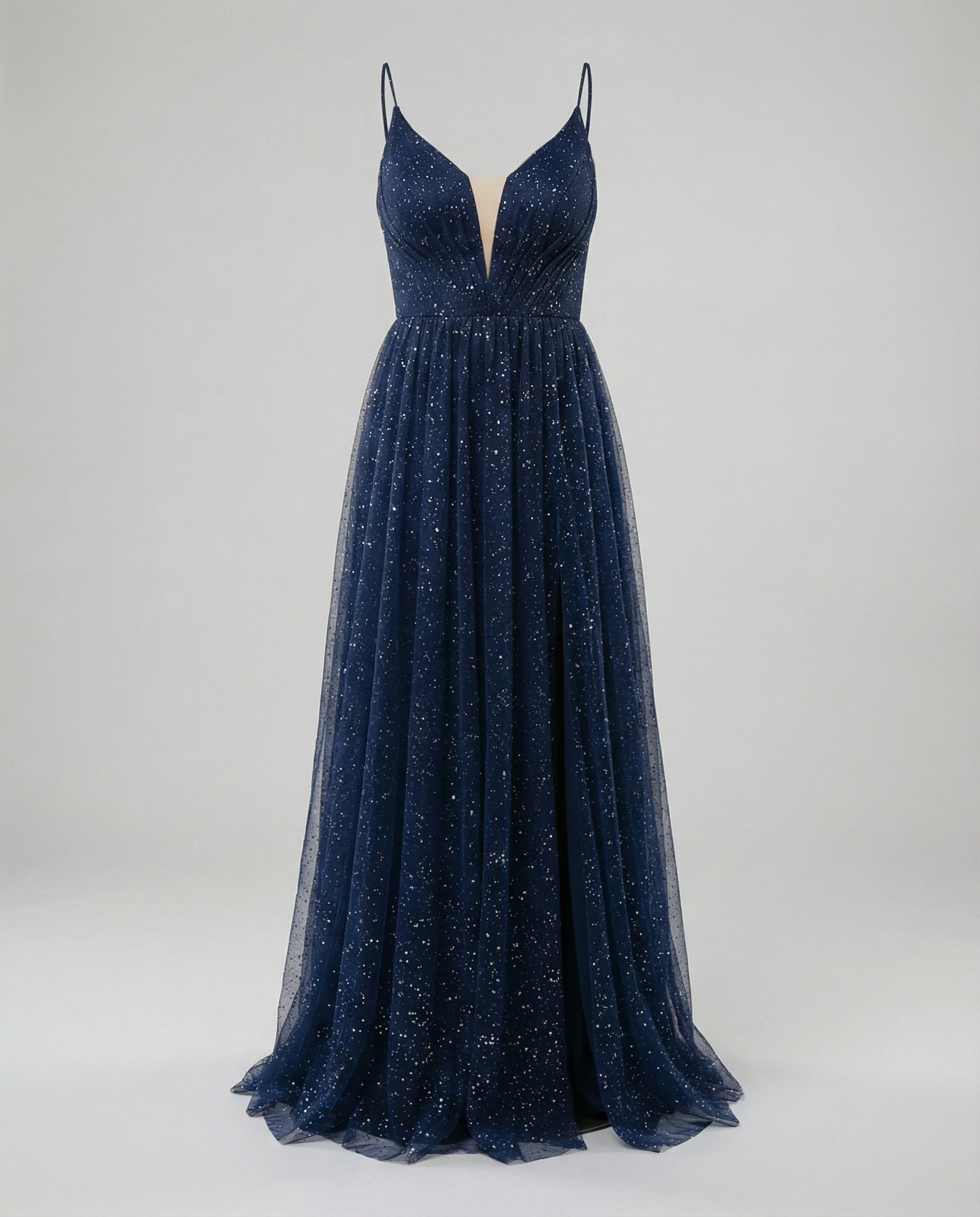 Abendkleid elegant glitzernd mit Schlitz - Image 4