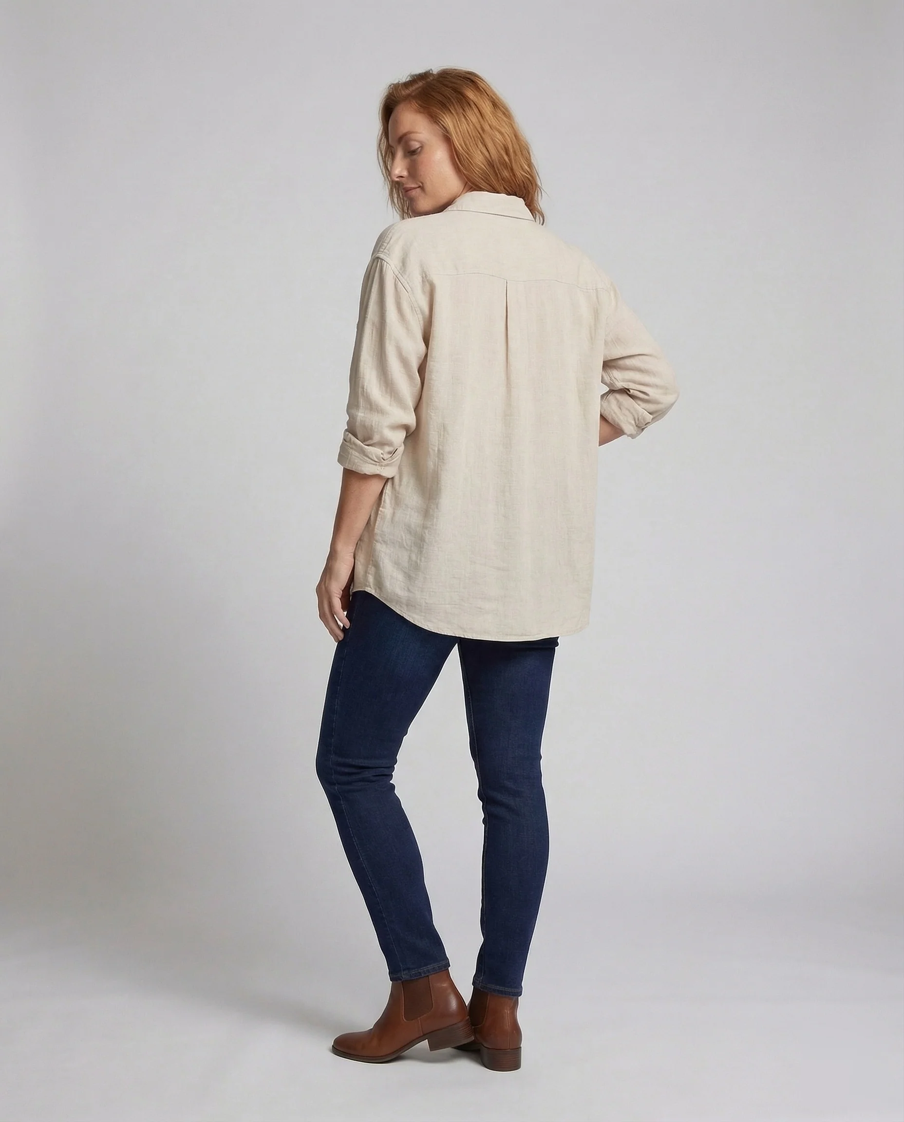 Damen Doppelbluse aus Voile mit Spaghettitop - Image 4