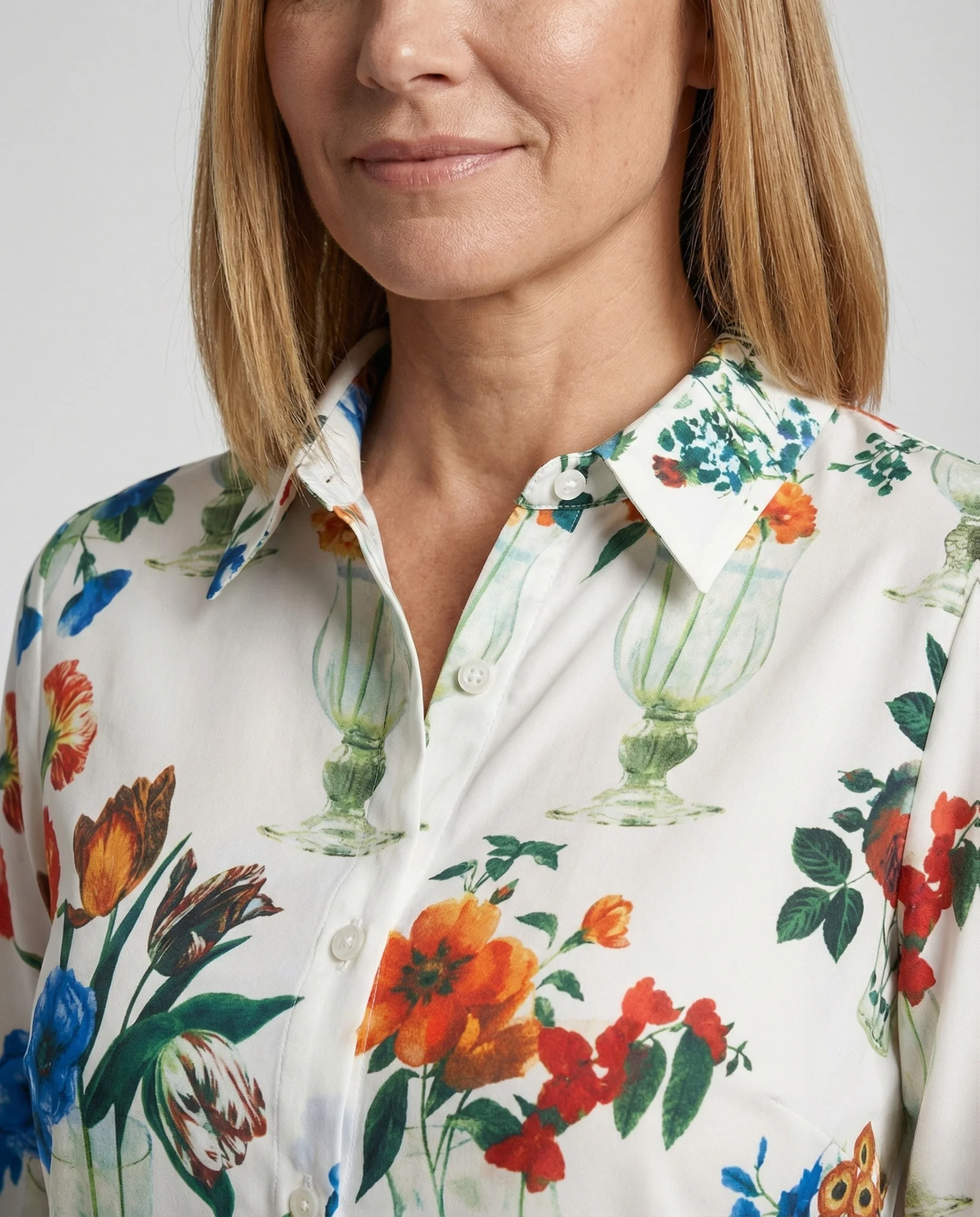 Damen Hemdbluse Floral Print - Image 3