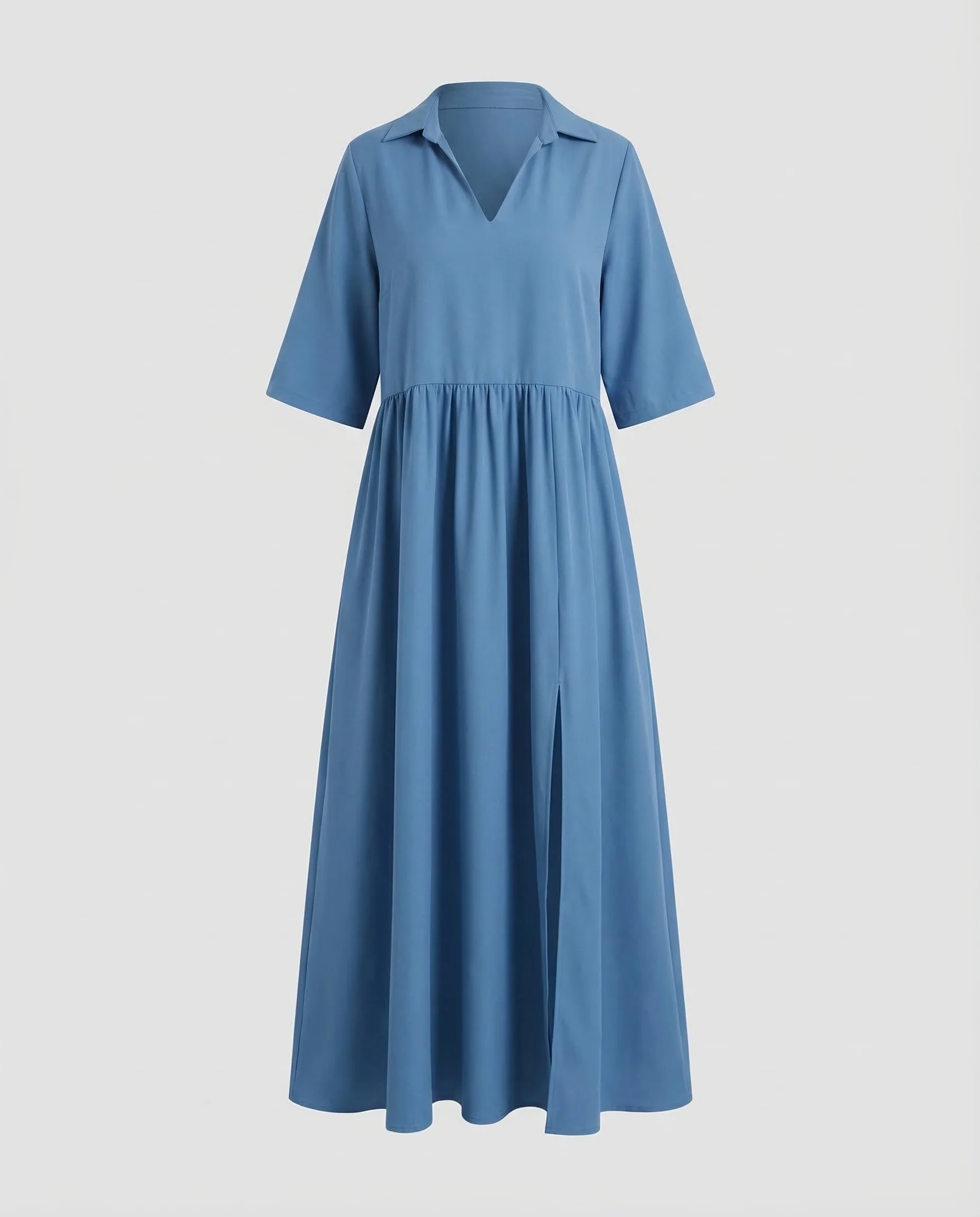 Maxikleid Damen Hemdblusenkleid - Image 5