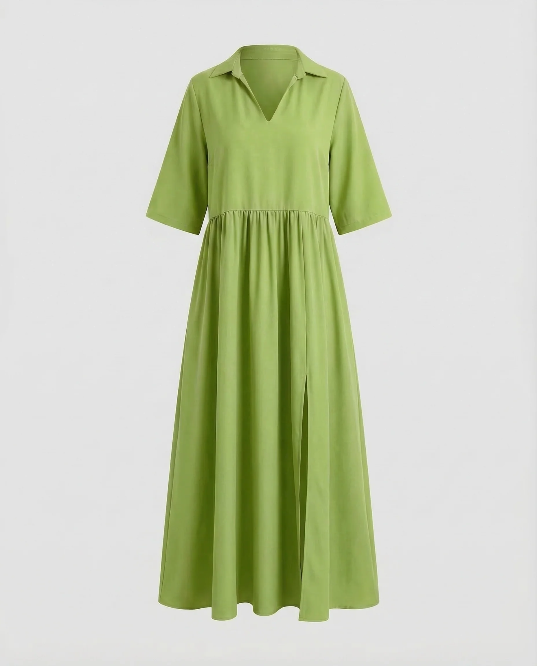 Maxikleid Damen Hemdblusenkleid - Image 6