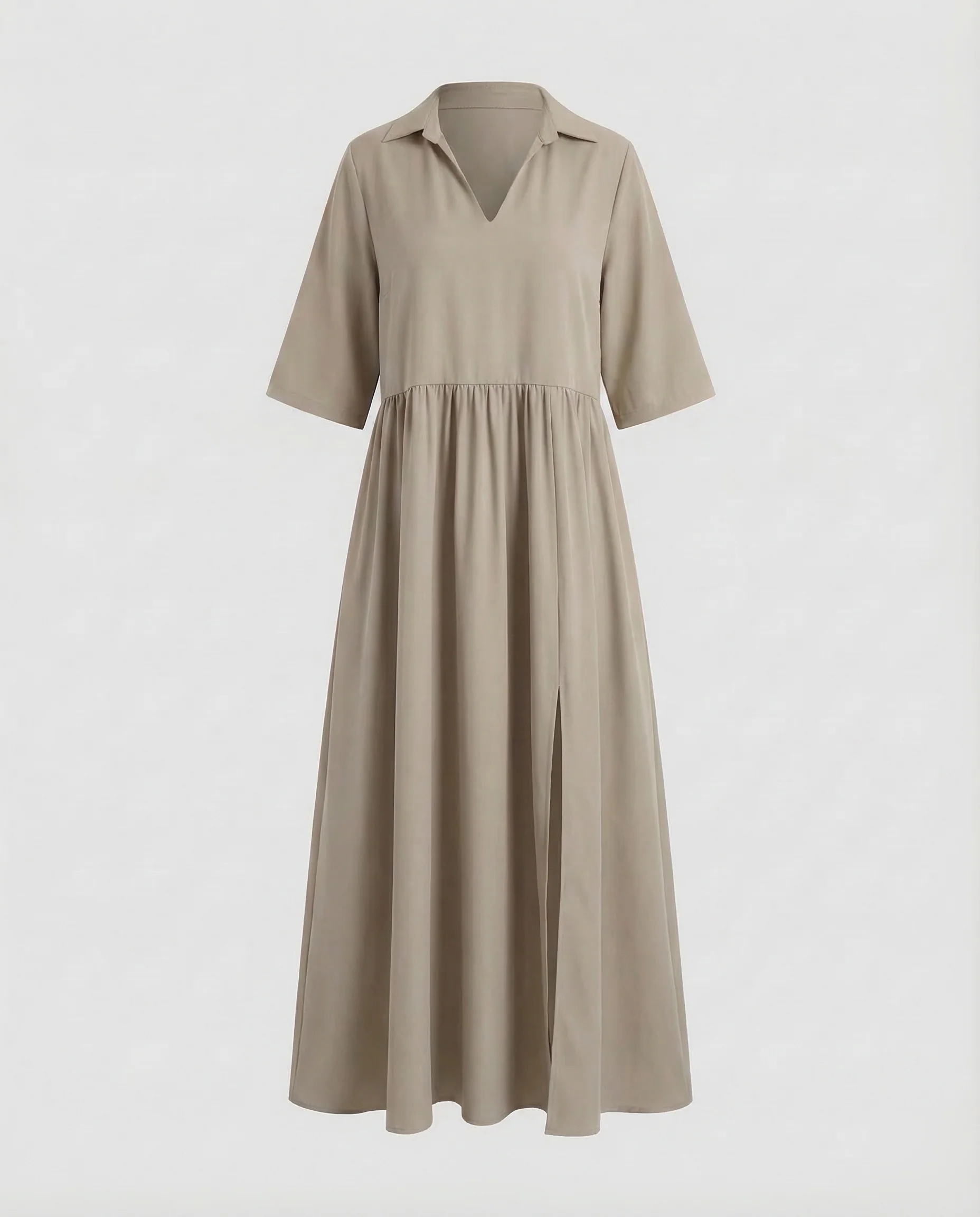 Maxikleid Damen Hemdblusenkleid - Image 7