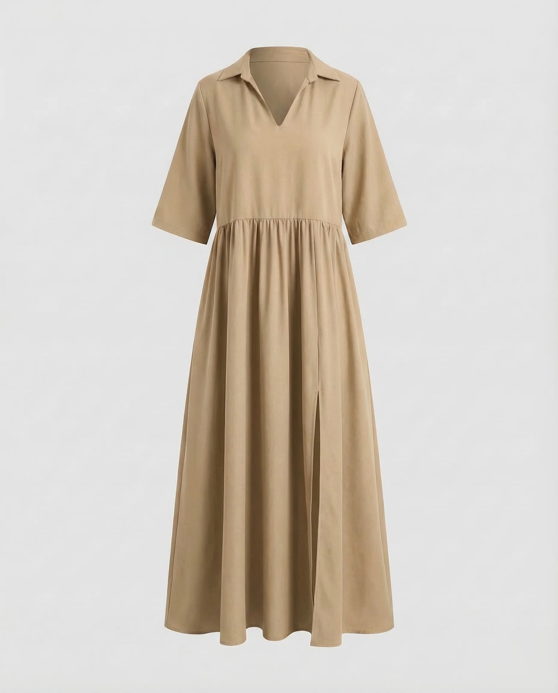 Maxikleid Damen Hemdblusenkleid - Image 9
