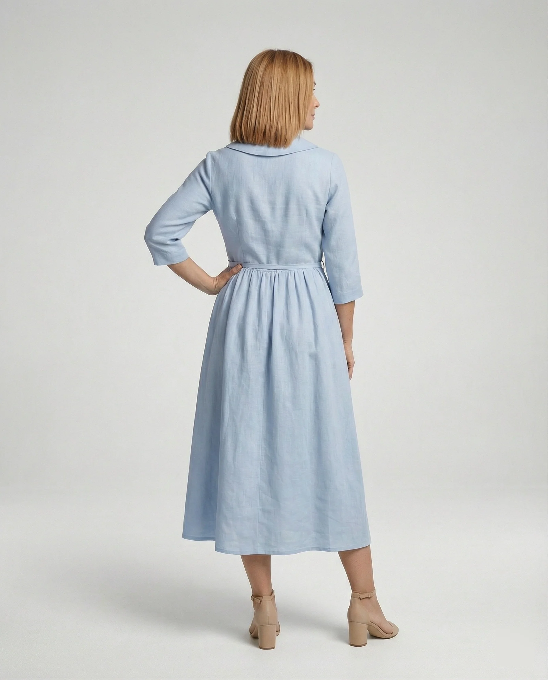 Damen Maxikleid Hemdblusenkleid Gänseblümchen - Image 25