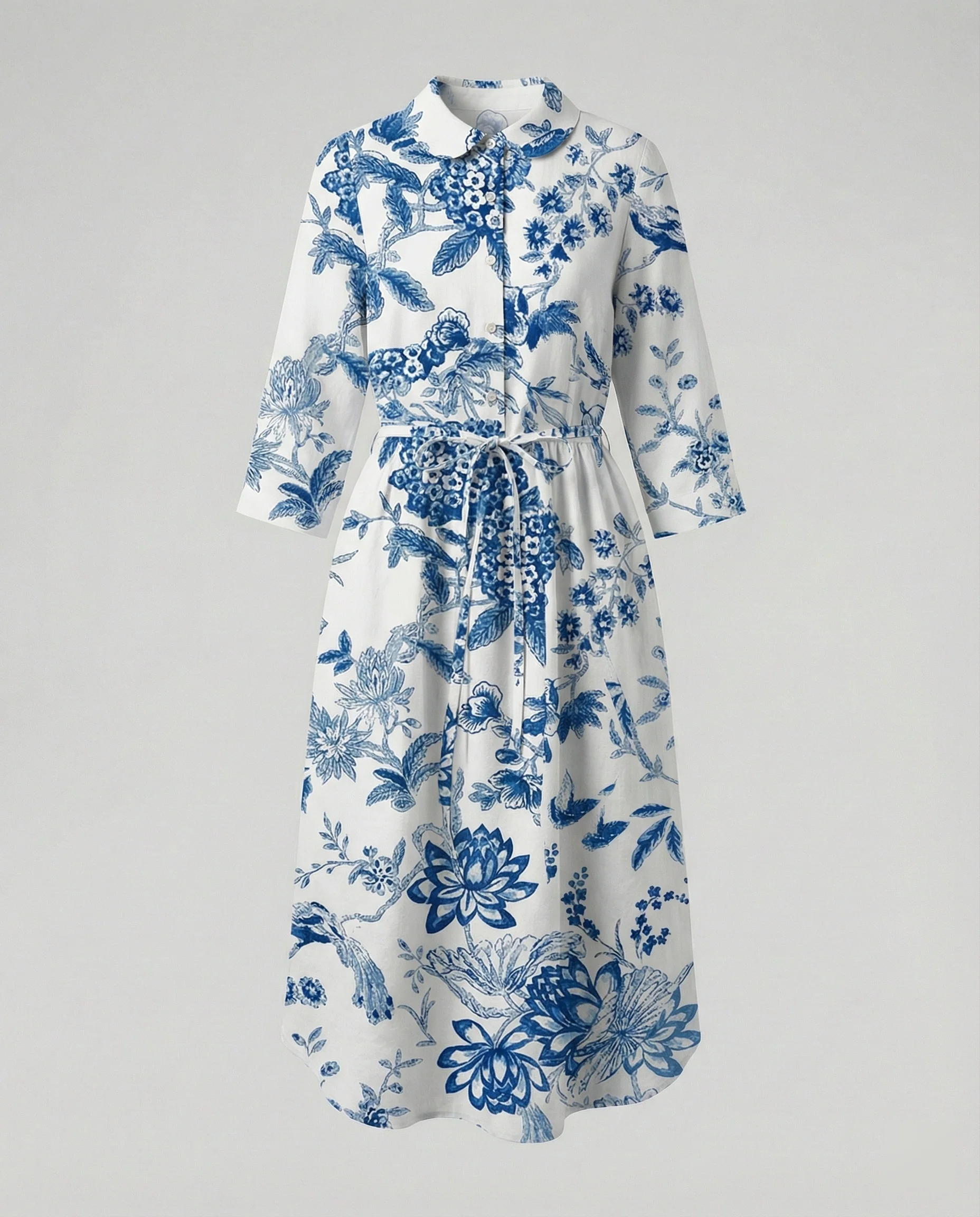 Damen Maxikleid Hemdblusenkleid Gänseblümchen - Image 36