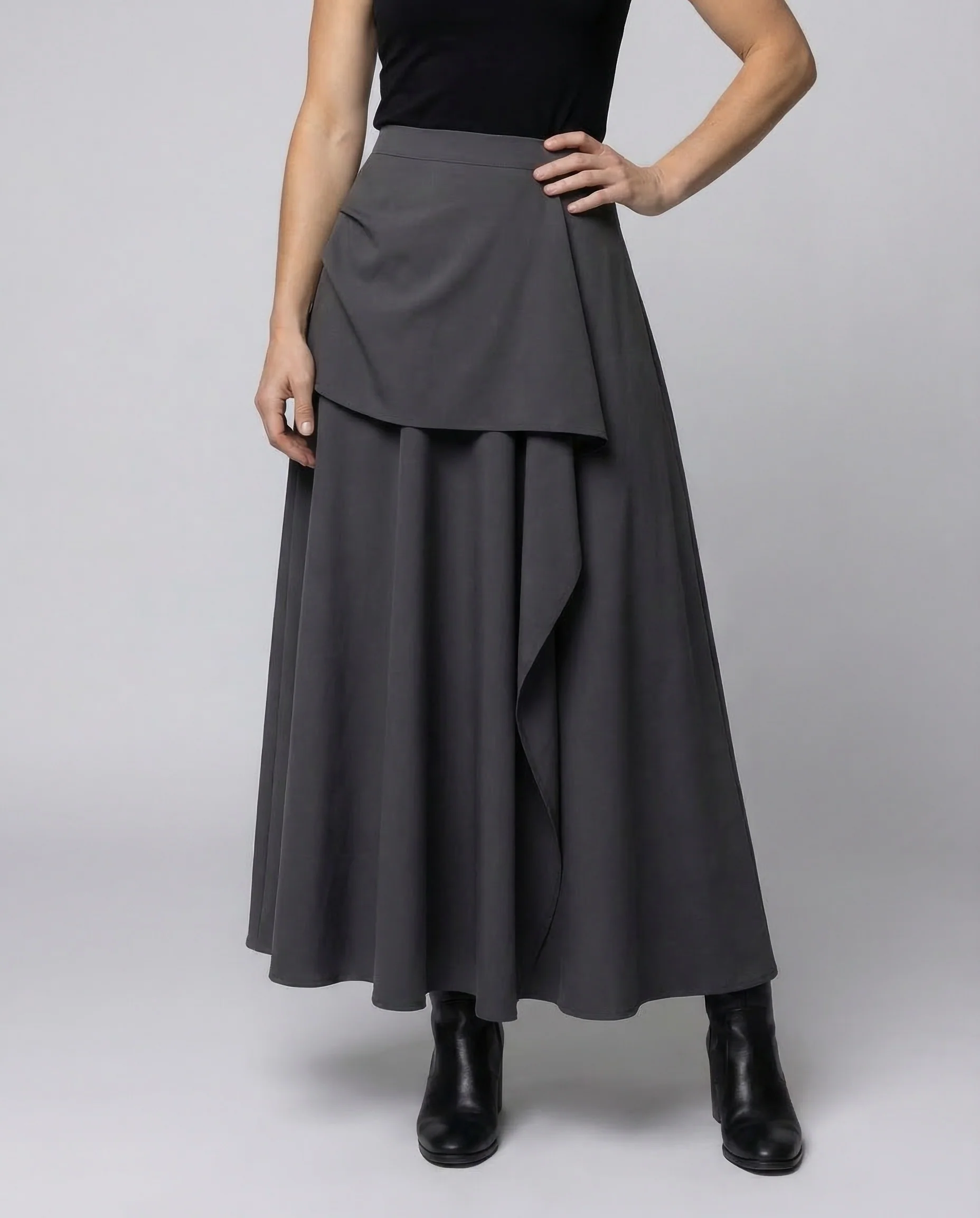 Damen Maxirock Drapiert - Image 2