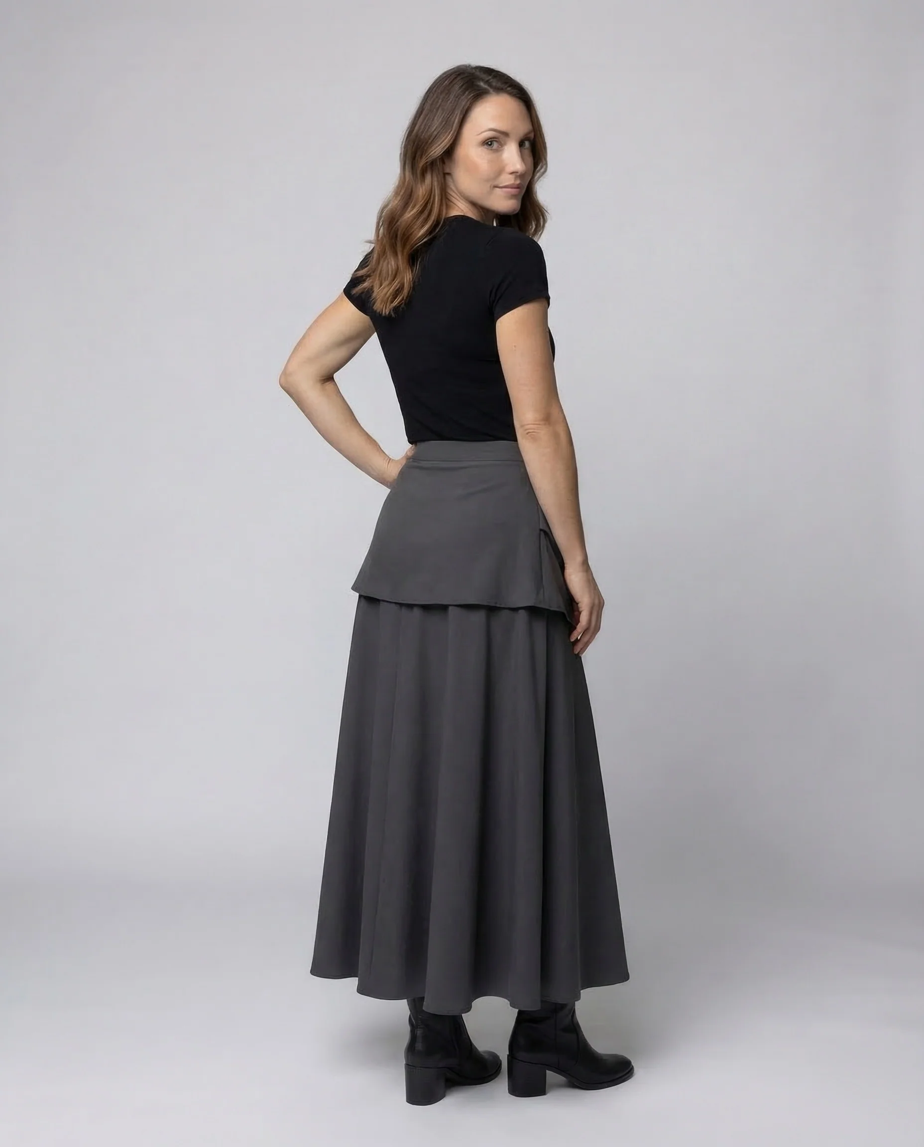 Damen Maxirock Drapiert - Image 4