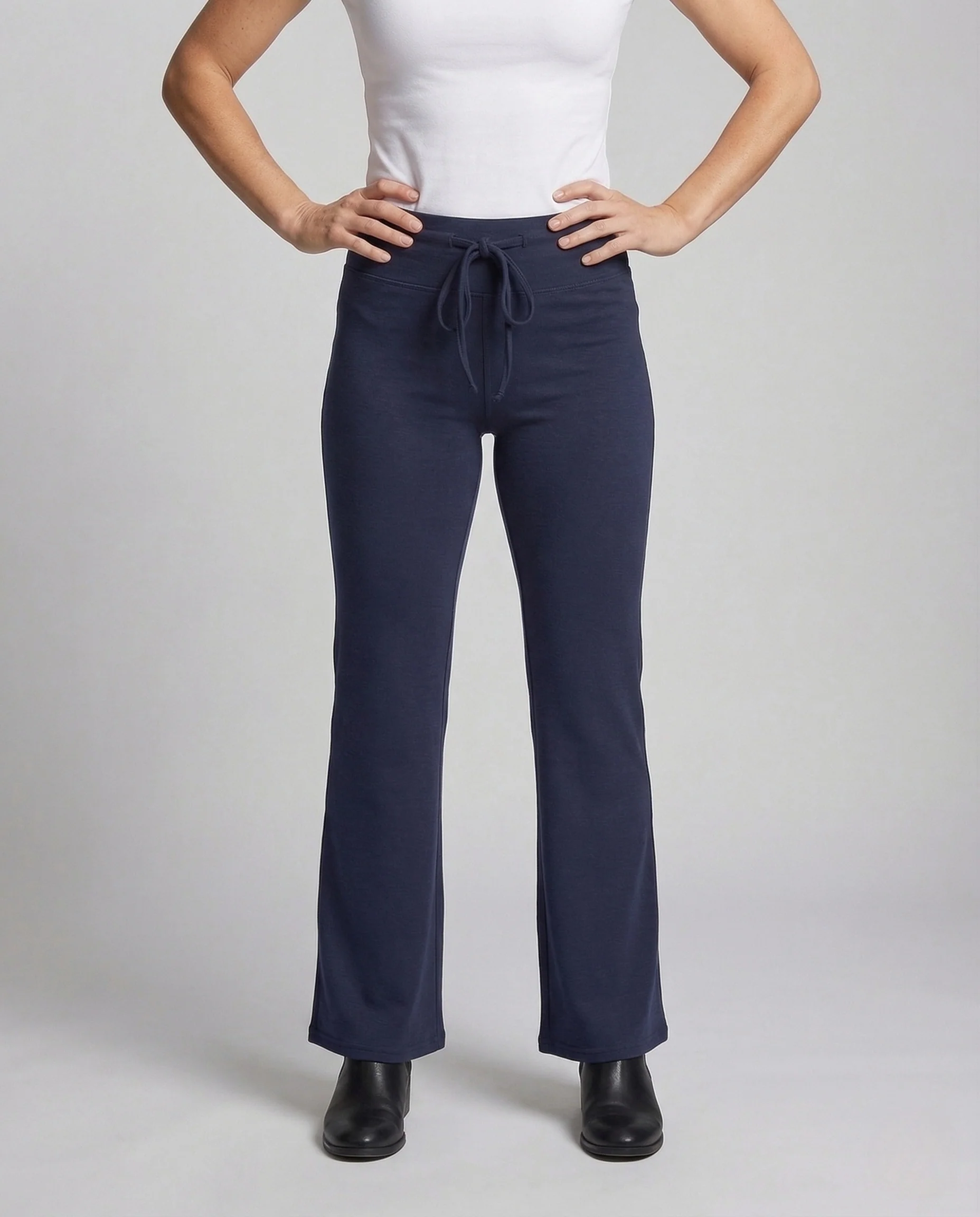 Damen Palazzo Strickhose High Waist mit Weitem Bein - Image 2