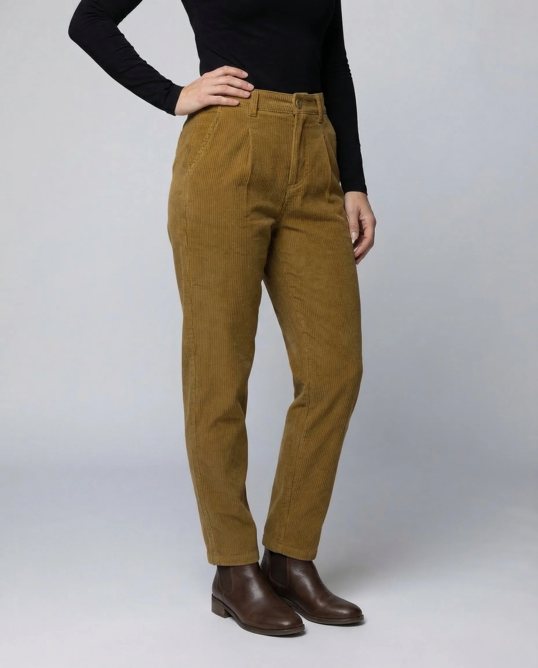 Damen Cordhose Weit Elastikbund - Image 2