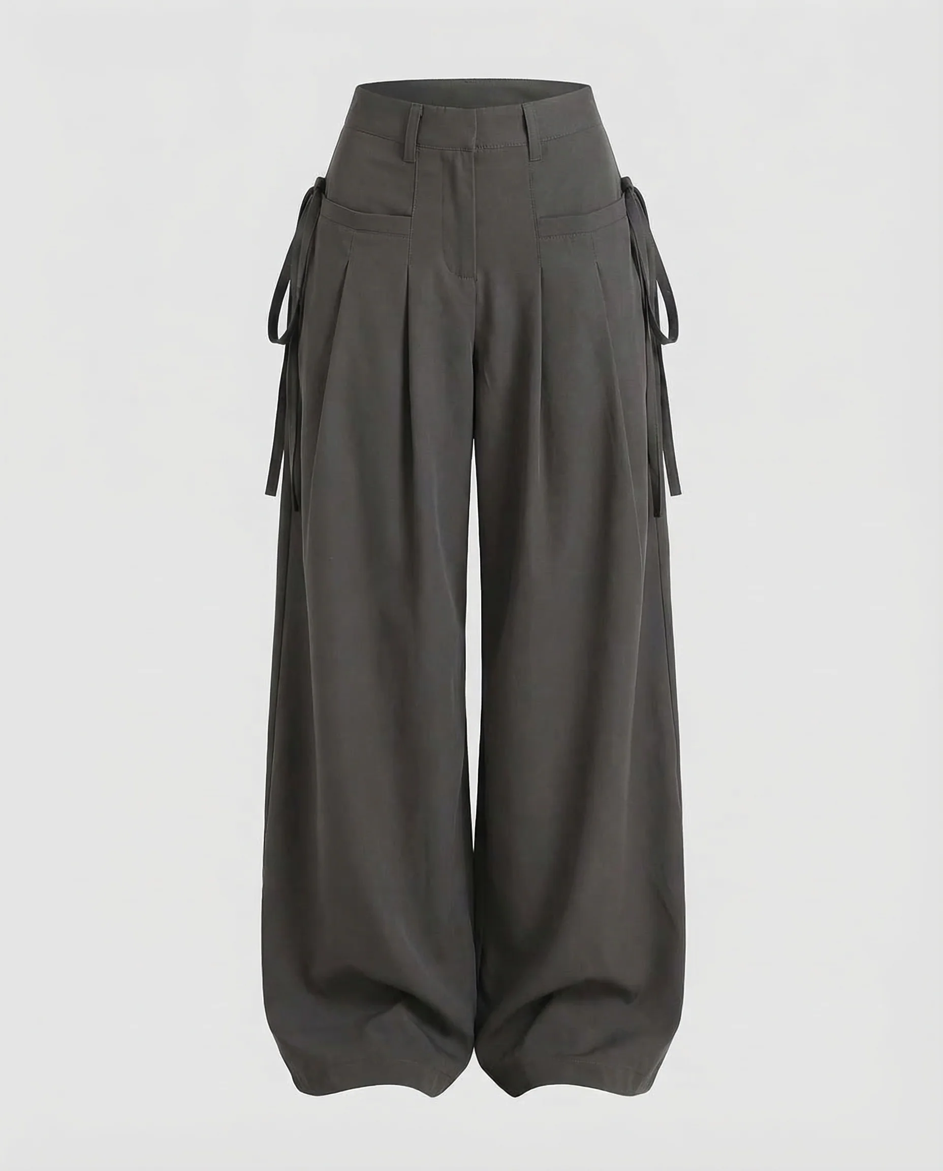 Damen Bundfaltenhose High Waist Oversize - Image 5