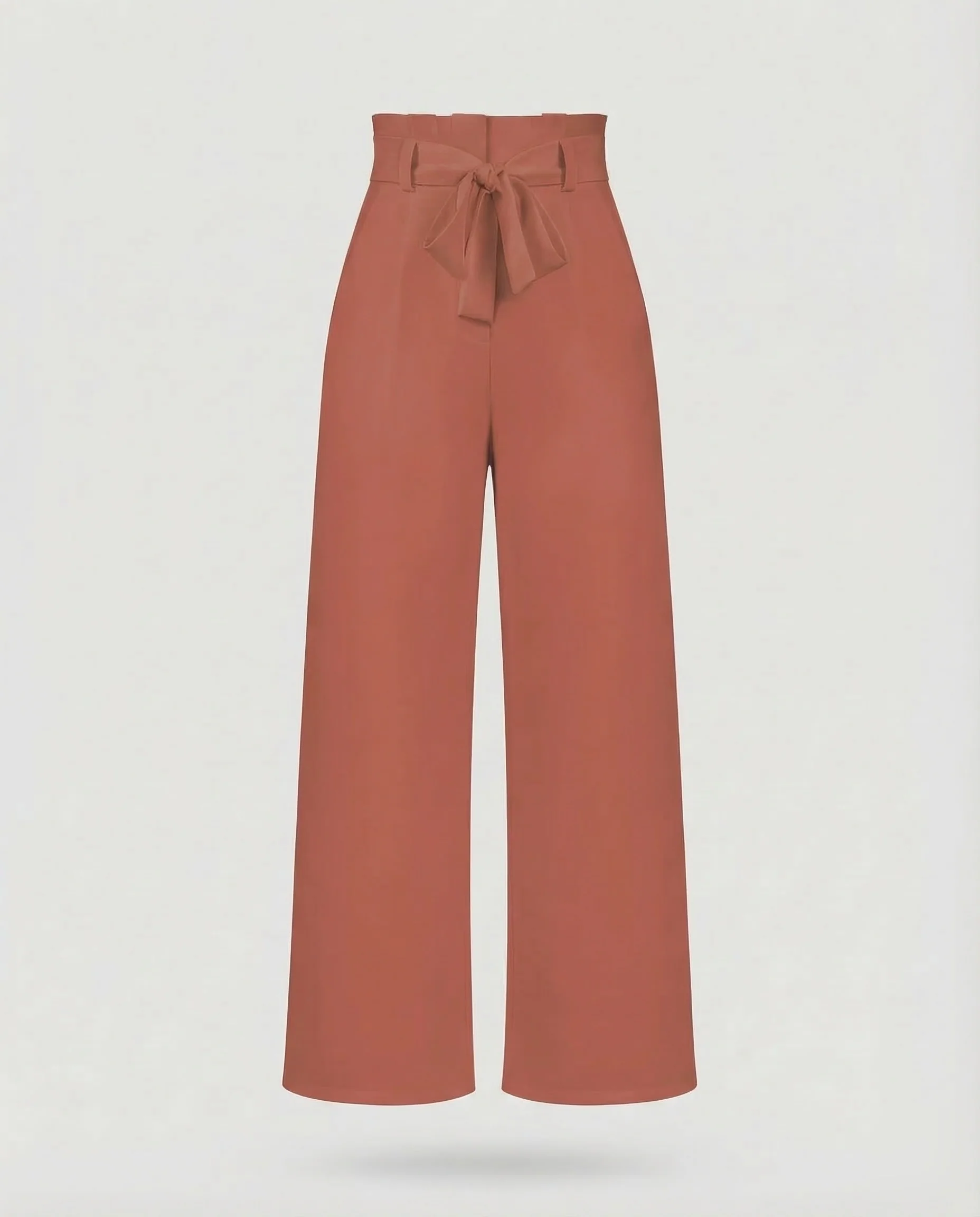 Damen Hose High Waist Bindegürtel - Image 15