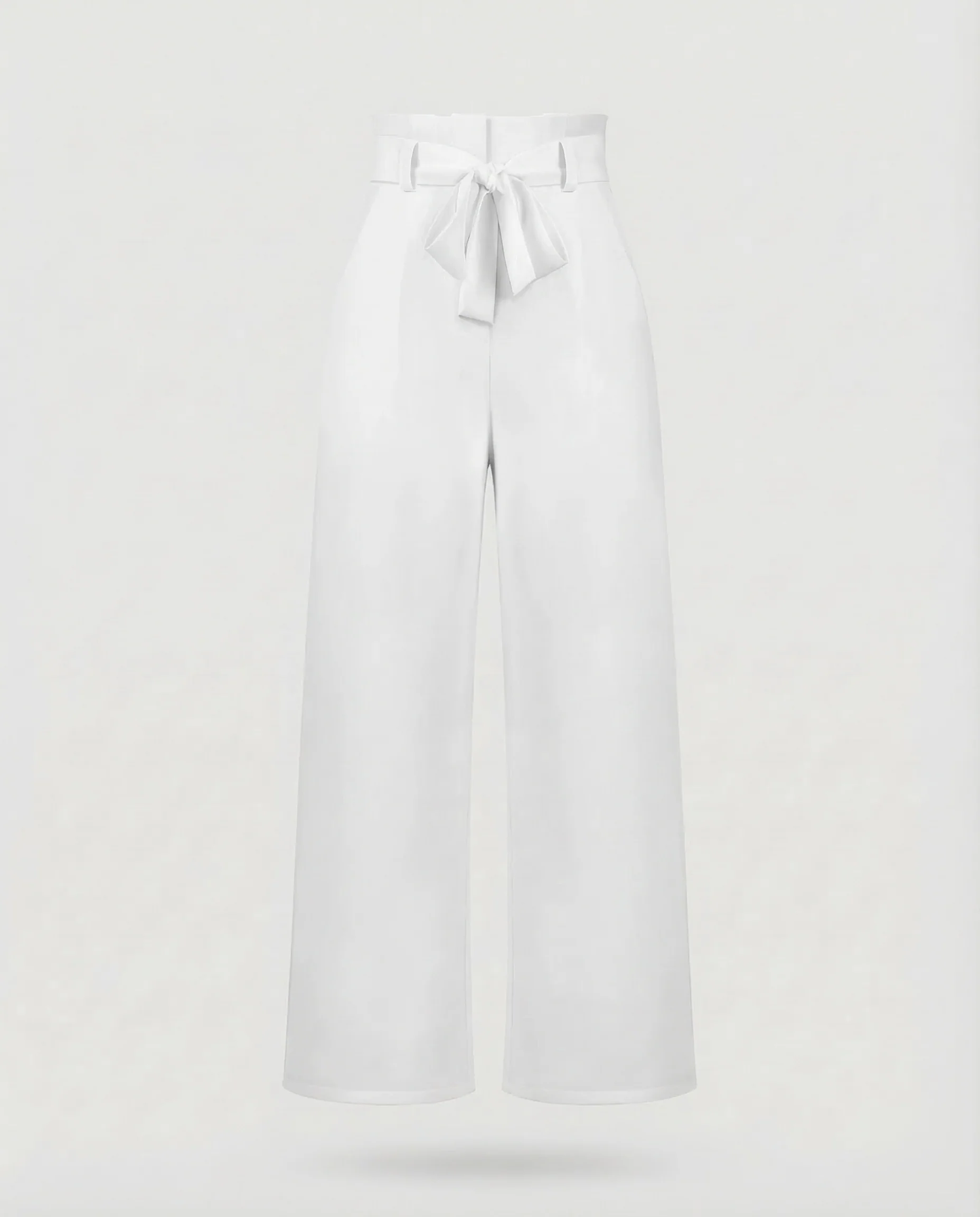 Damen Hose High Waist Bindegürtel - Image 6