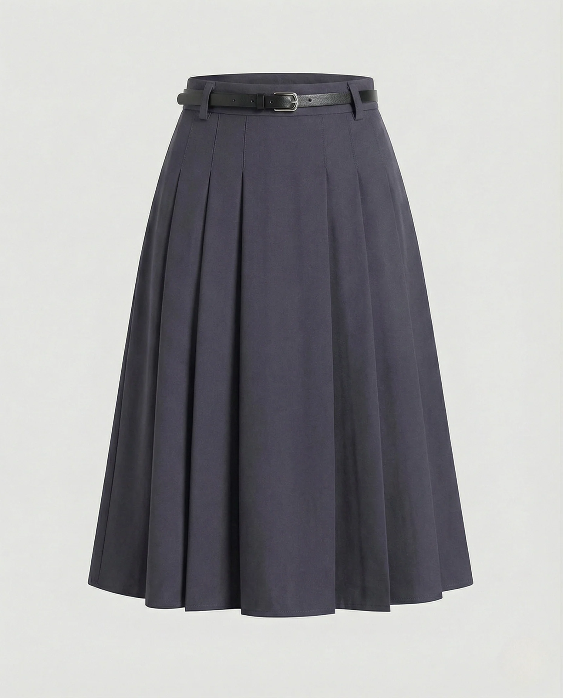 Midirock Damen Plissee A-Linie High Waist - Image 5
