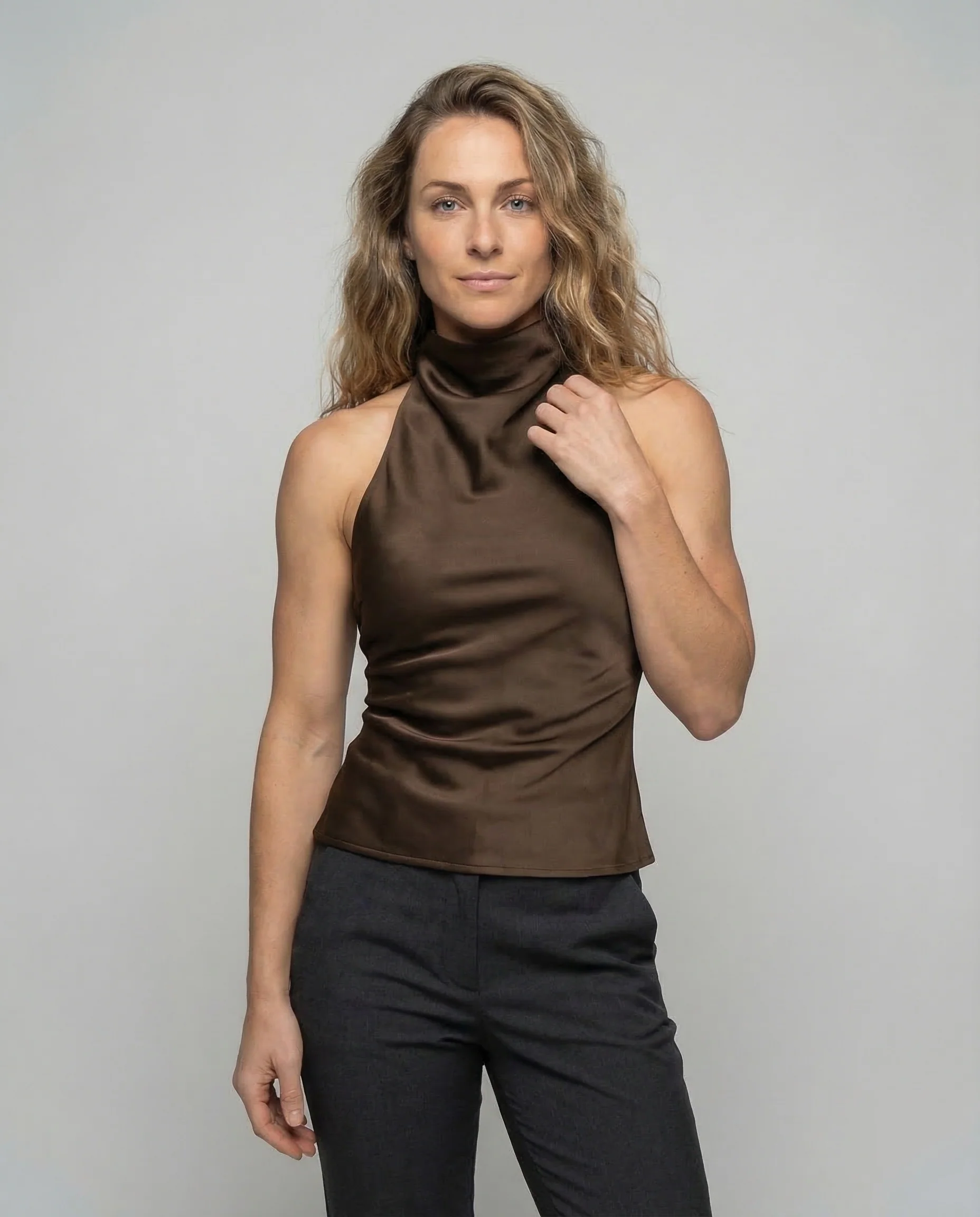 Damen Halter Top Stehkragen - Image 2