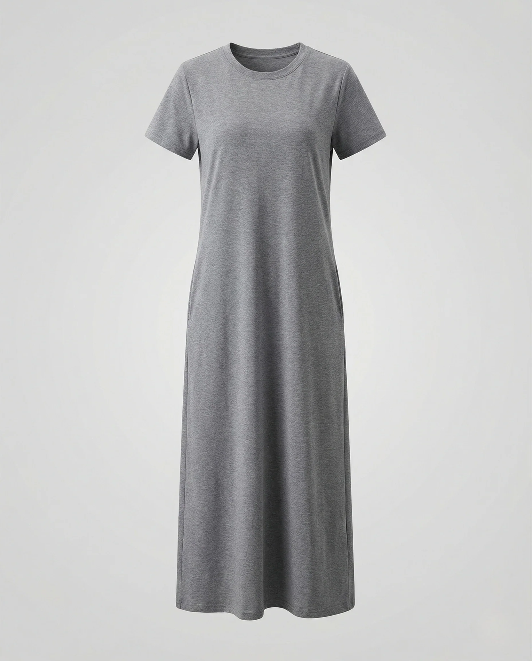 Damen Hochgeschlossenes Jersey Midikleid - Image 5
