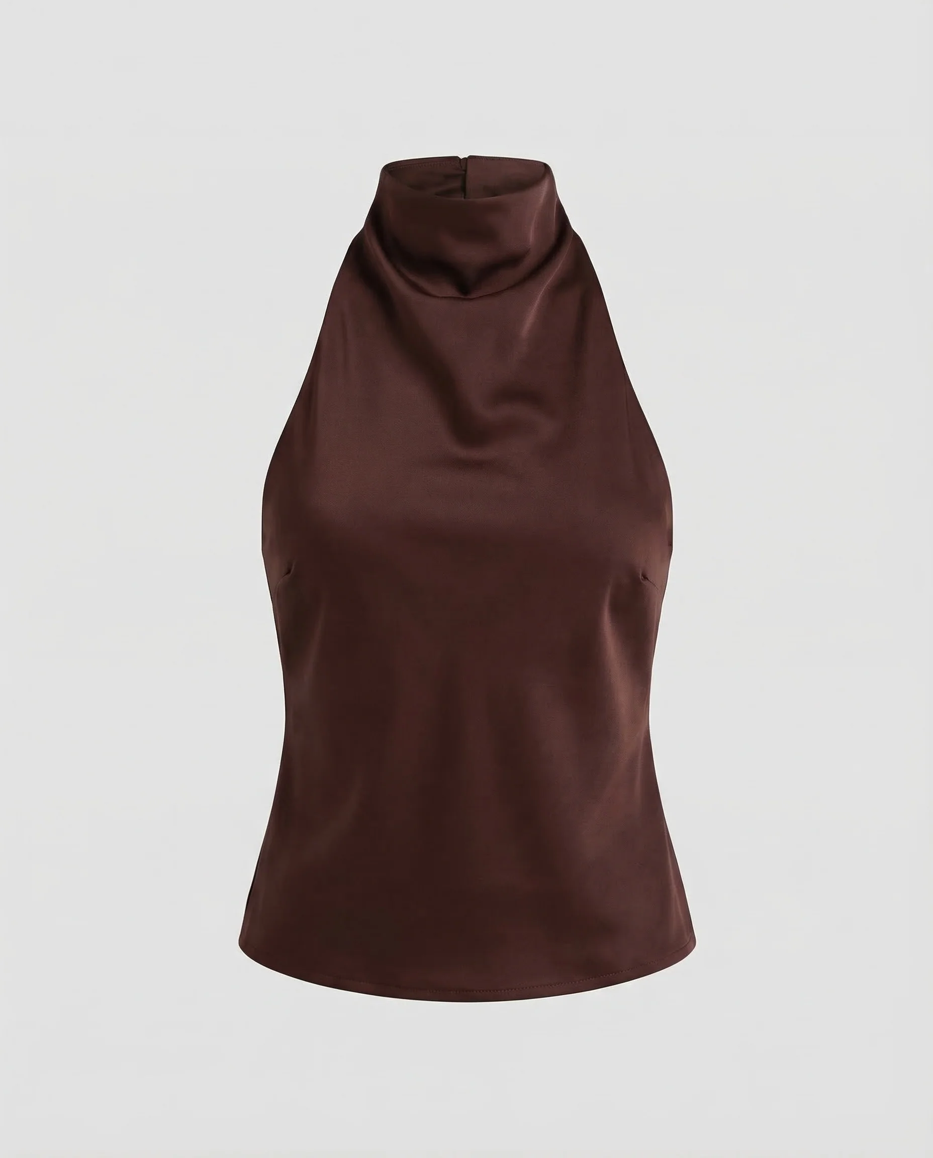Damen Satin Crop Top Rückenfrei - Image 5