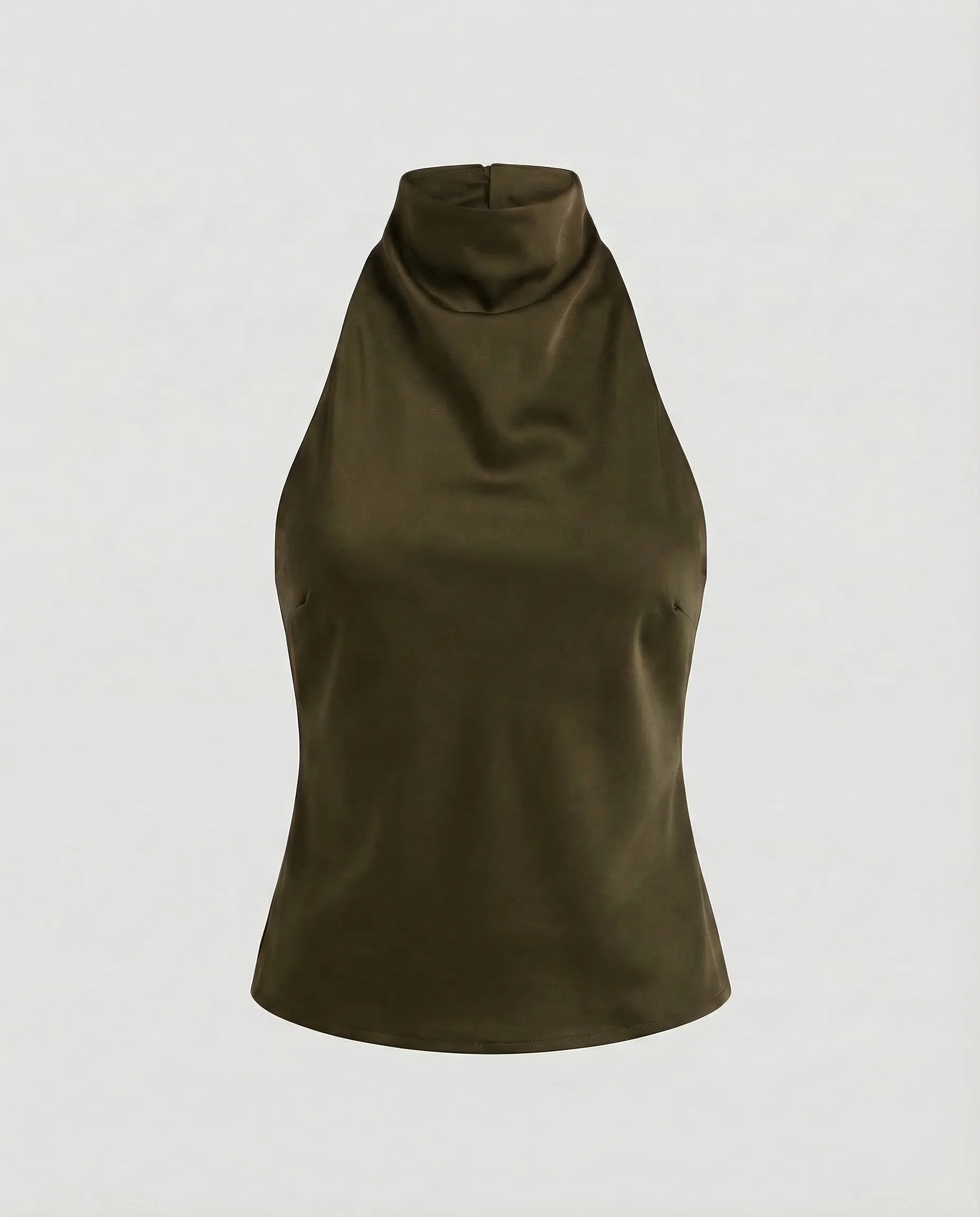 Damen Satin Crop Top Rückenfrei - Image 6