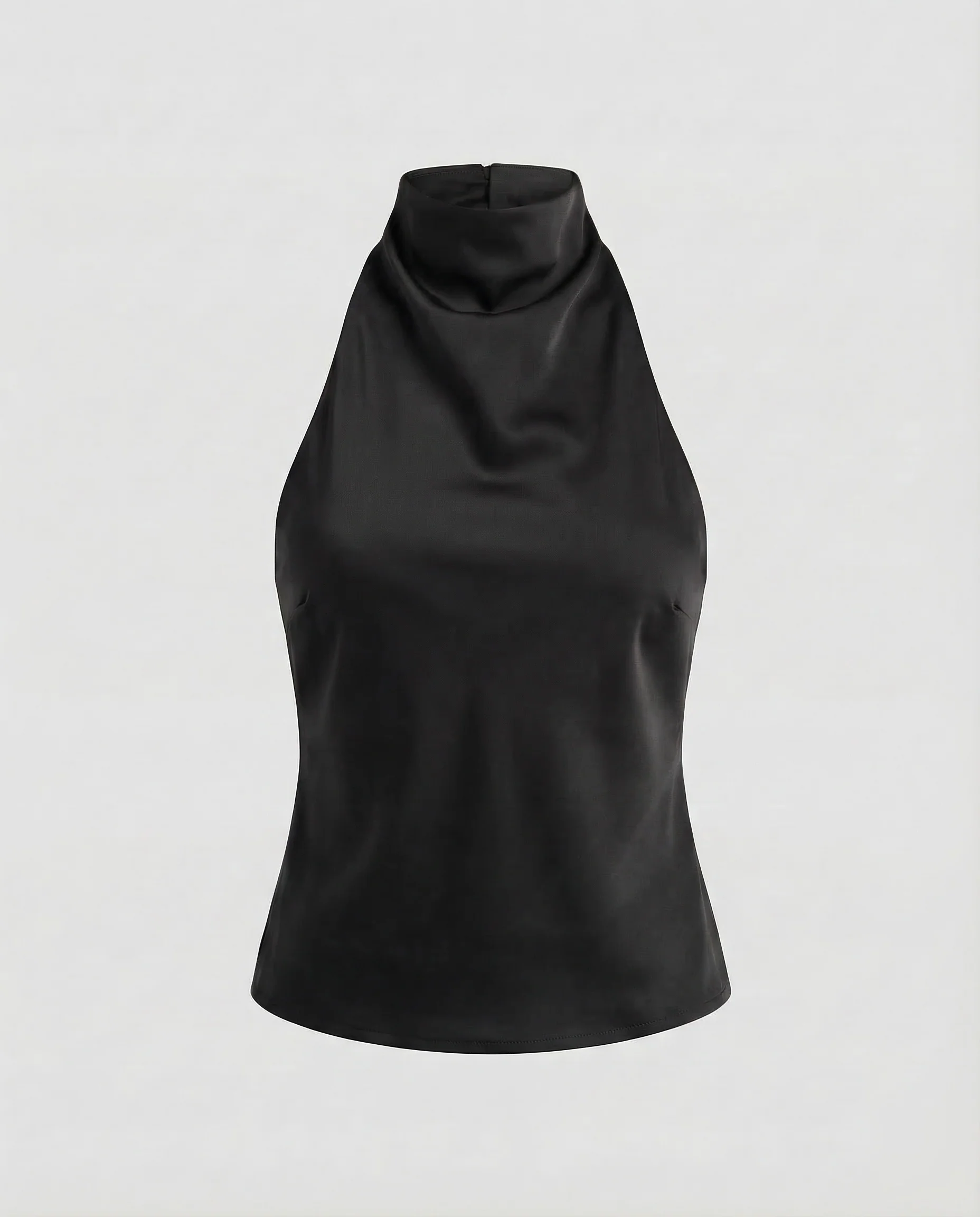 Damen Satin Crop Top Rückenfrei - Image 7