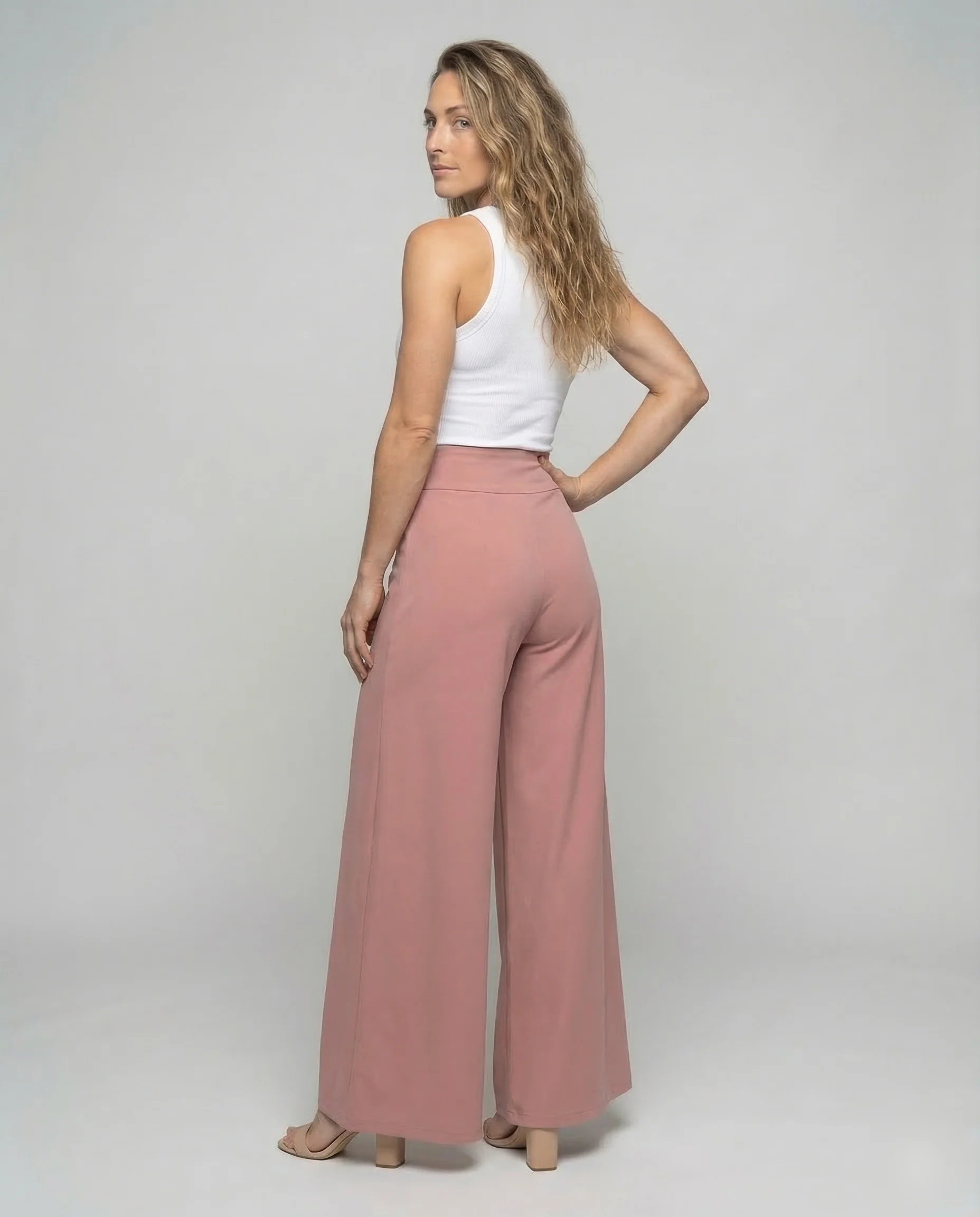 Damen Palazzo Hose Bodenlang - Image 4