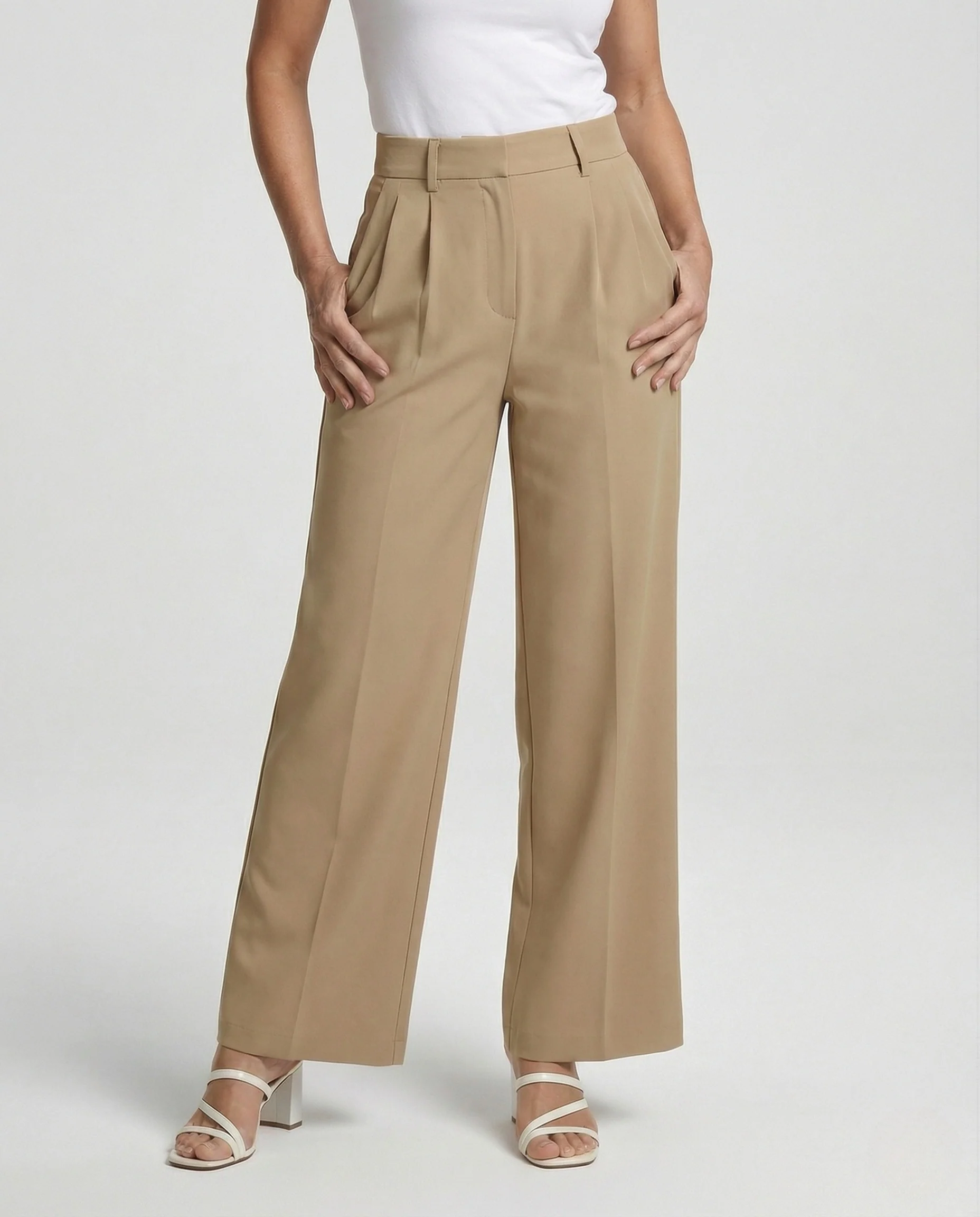 Freizeitkleidung Damen Bundfaltenhose Weit - Image 2