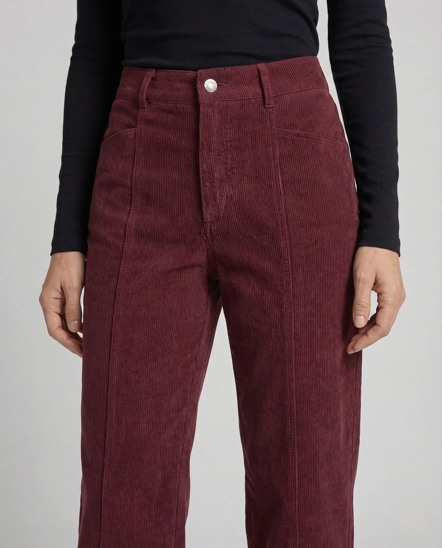 Damen Cordhose Bügelfalte Weit - Image 3