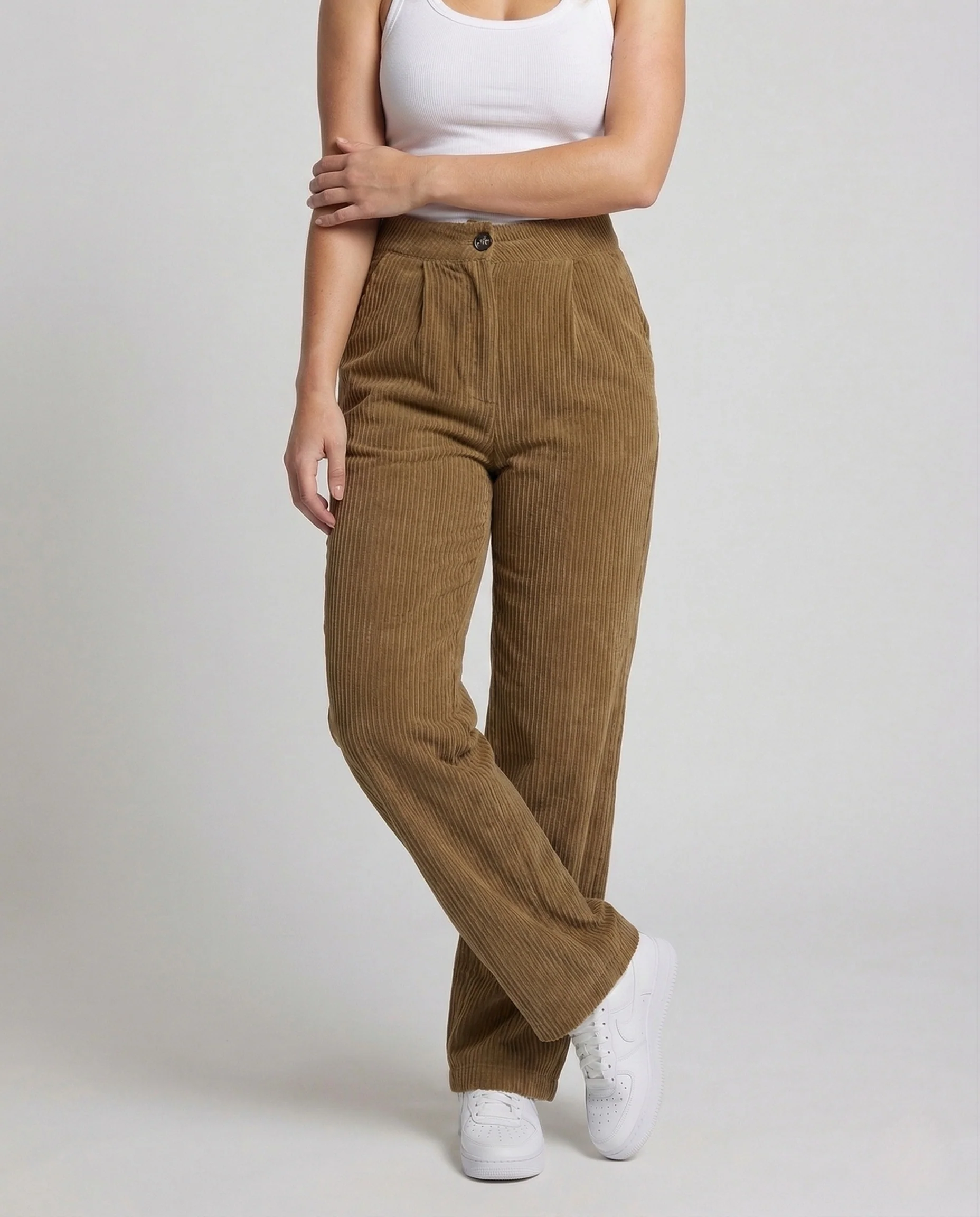 Damen Cordhose High Waist Weit - Image 2