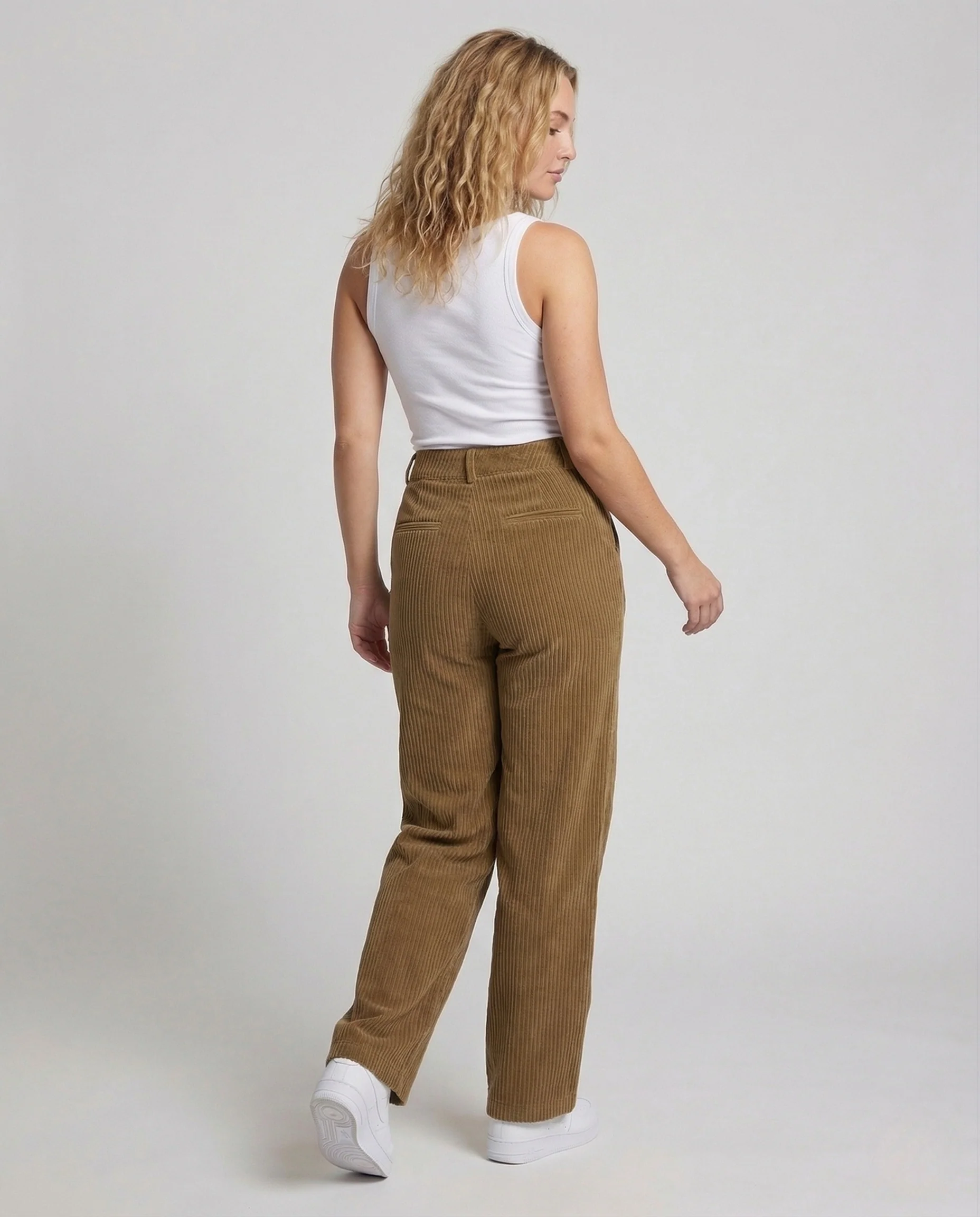 Damen Cordhose High Waist Weit - Image 4