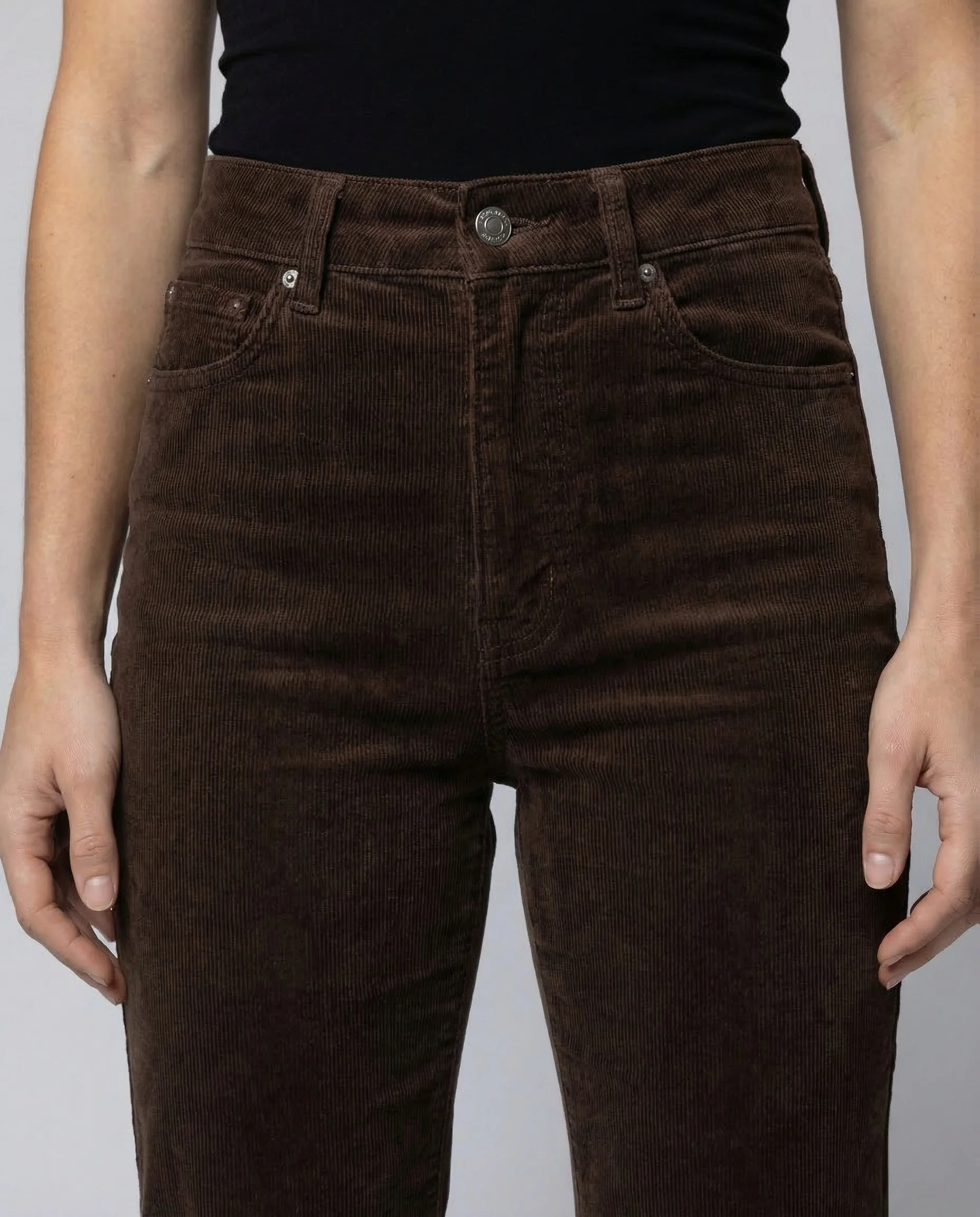 Damen Cordhose High Waist Weites Bein - Image 3