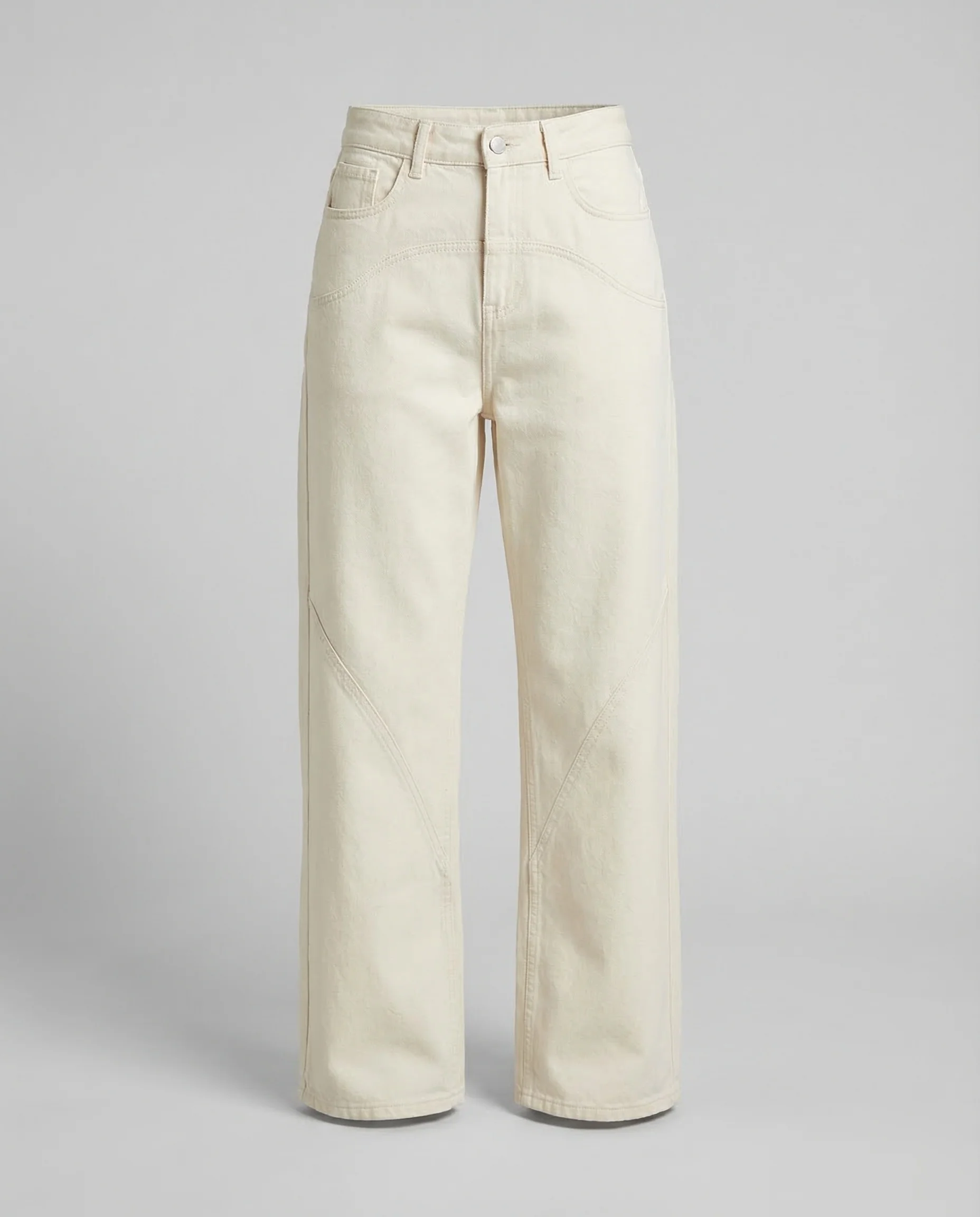 Damen Denim Hose Weit High Waist - Image 5