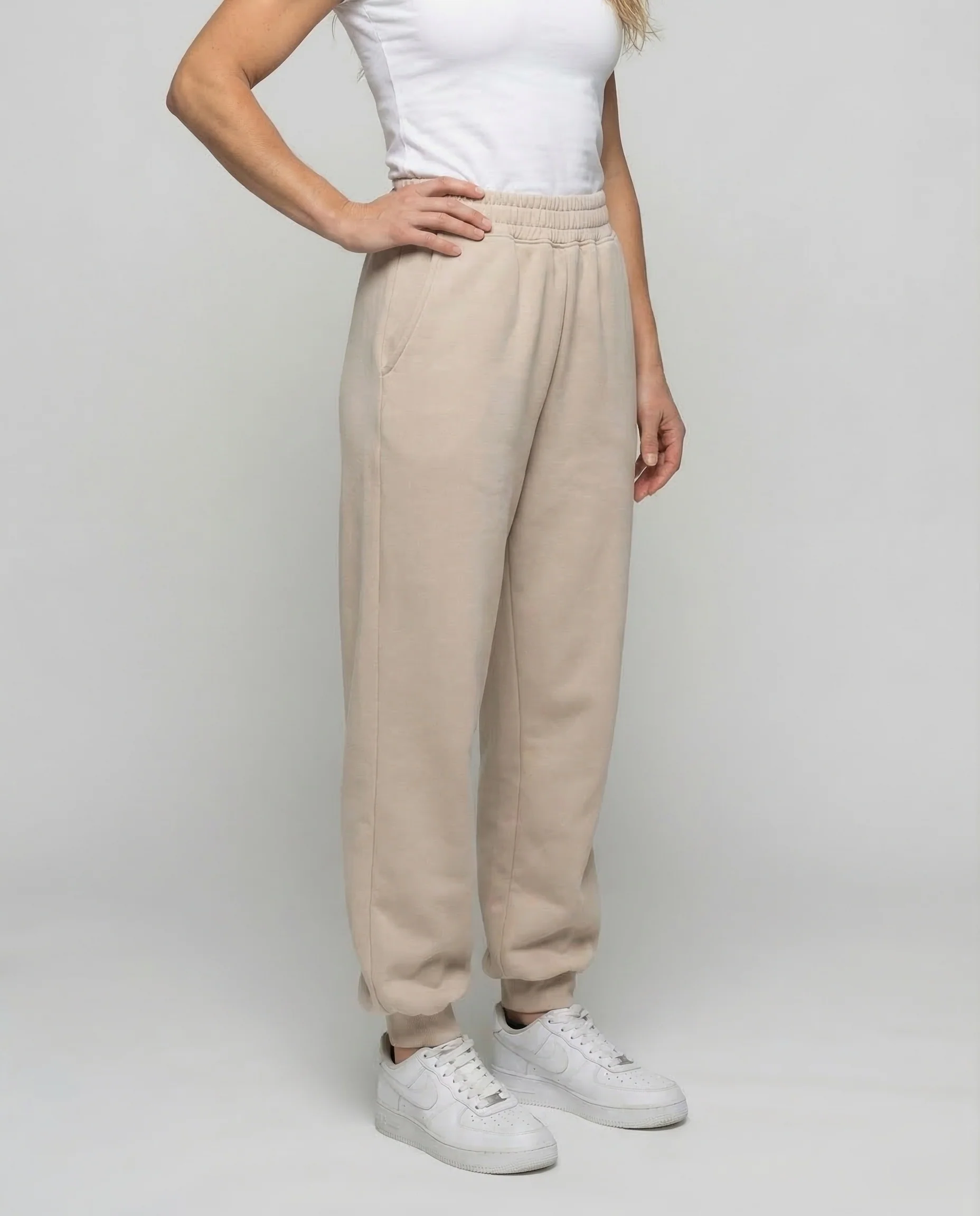 Damen Jogginghose High Waist Bundfalten - Image 2