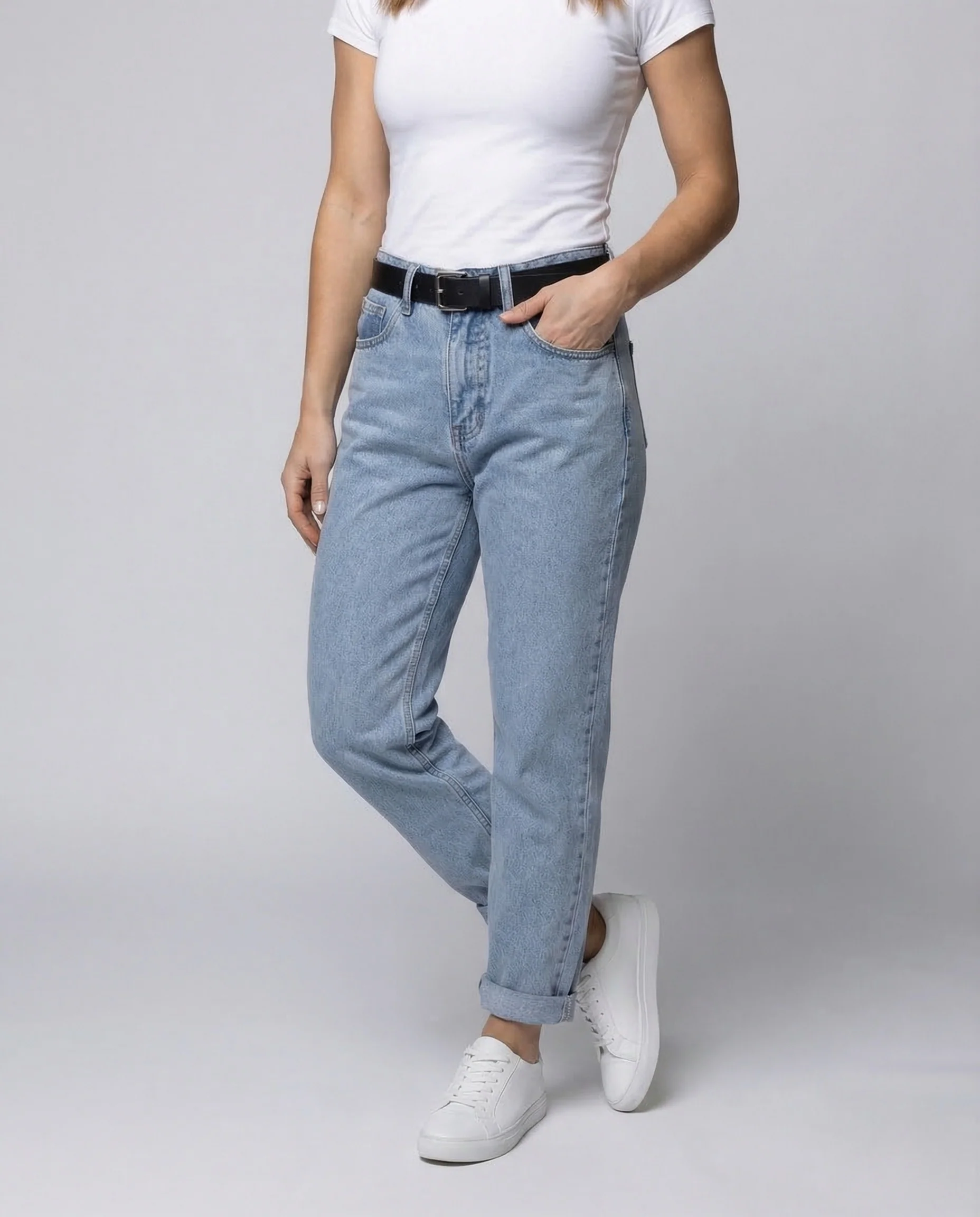 Damen Mom Jeans High Waist - Image 2