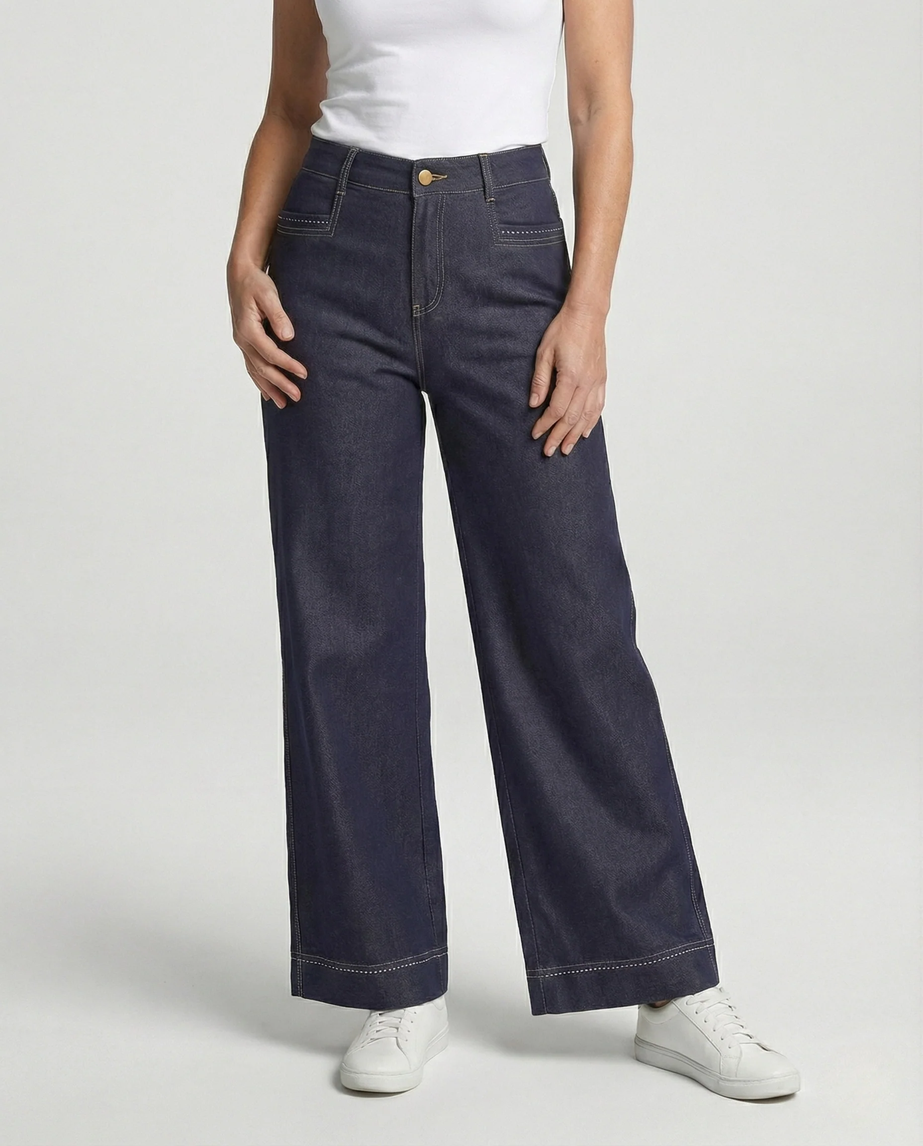 Damen Palazzo Jeans High Waist - Image 2