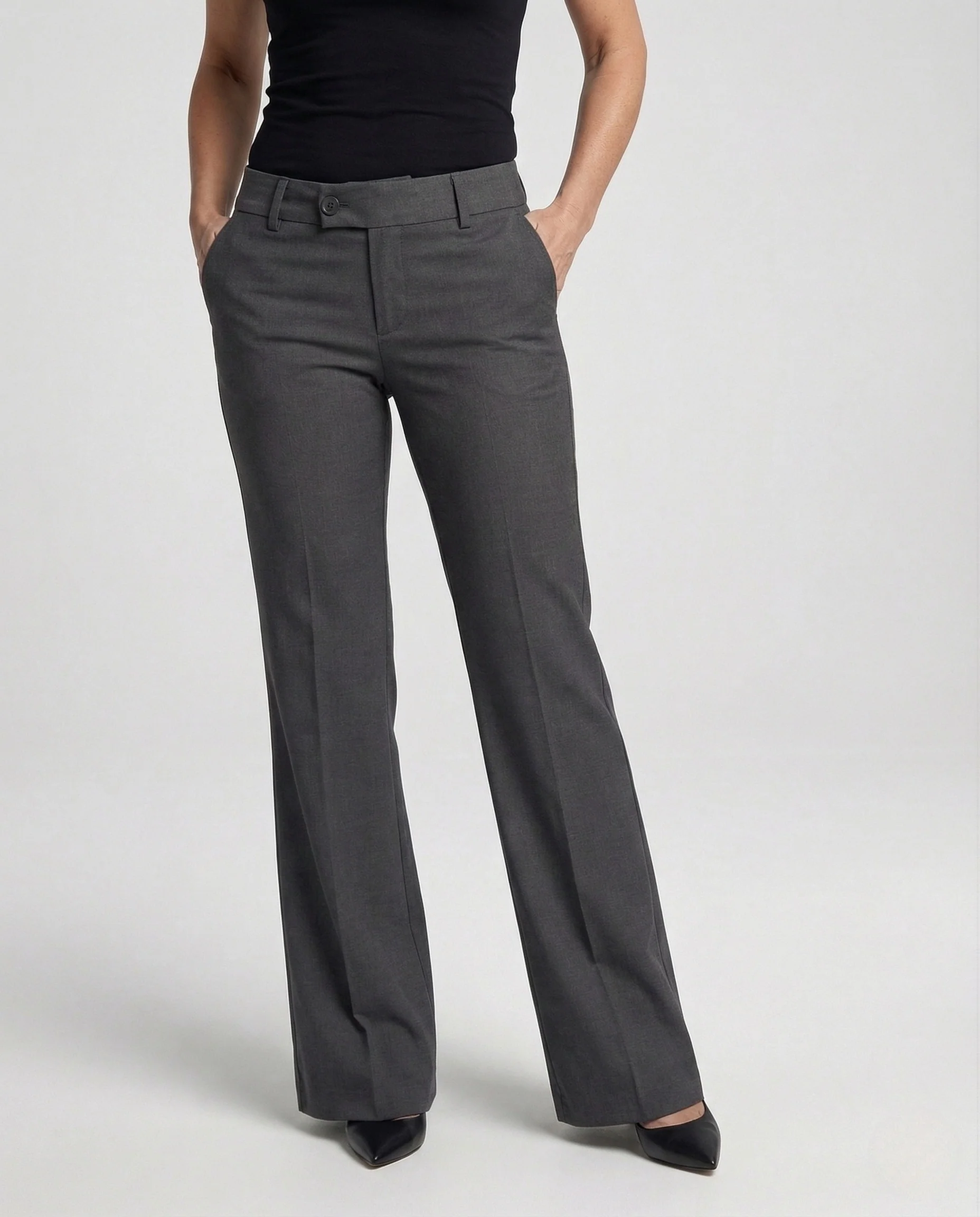 Damen Marlene Schlaghose High Waist Wide Leg Hose - Image 2